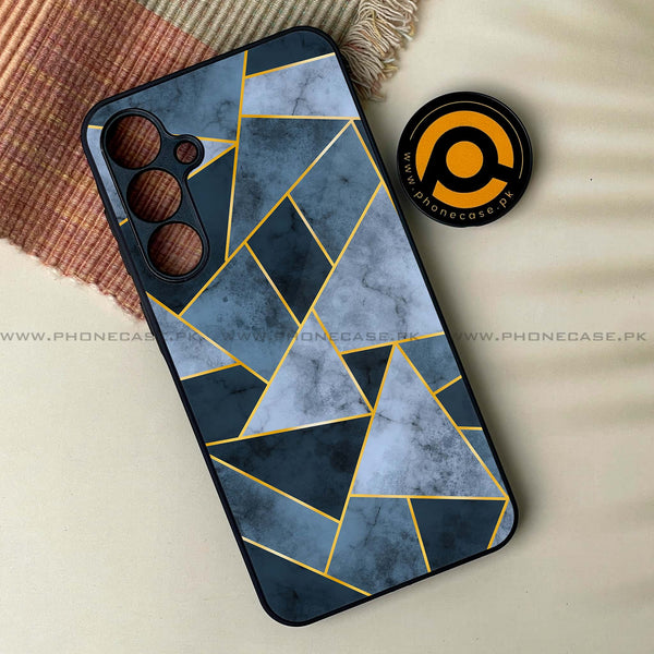 Samsung Galaxy A15 - Geometric Marble Design 3 - Premium Printed Glass soft Bumper shock Proof Case CS-22243 CS-24870