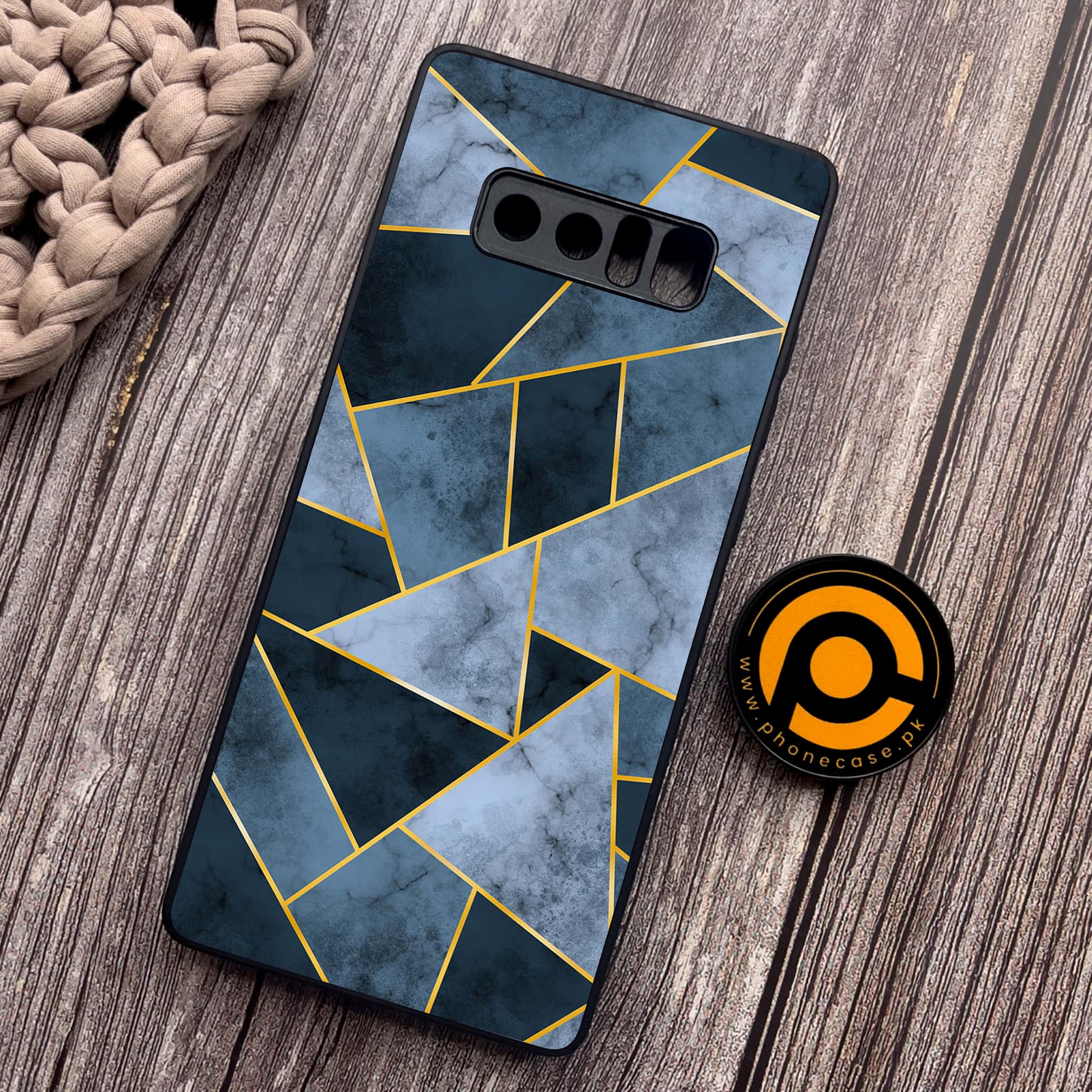 Samsung Galaxy Note 8 -  Geometric Marble Series - Premium Metal Printed soft Bumper shock Proof Case