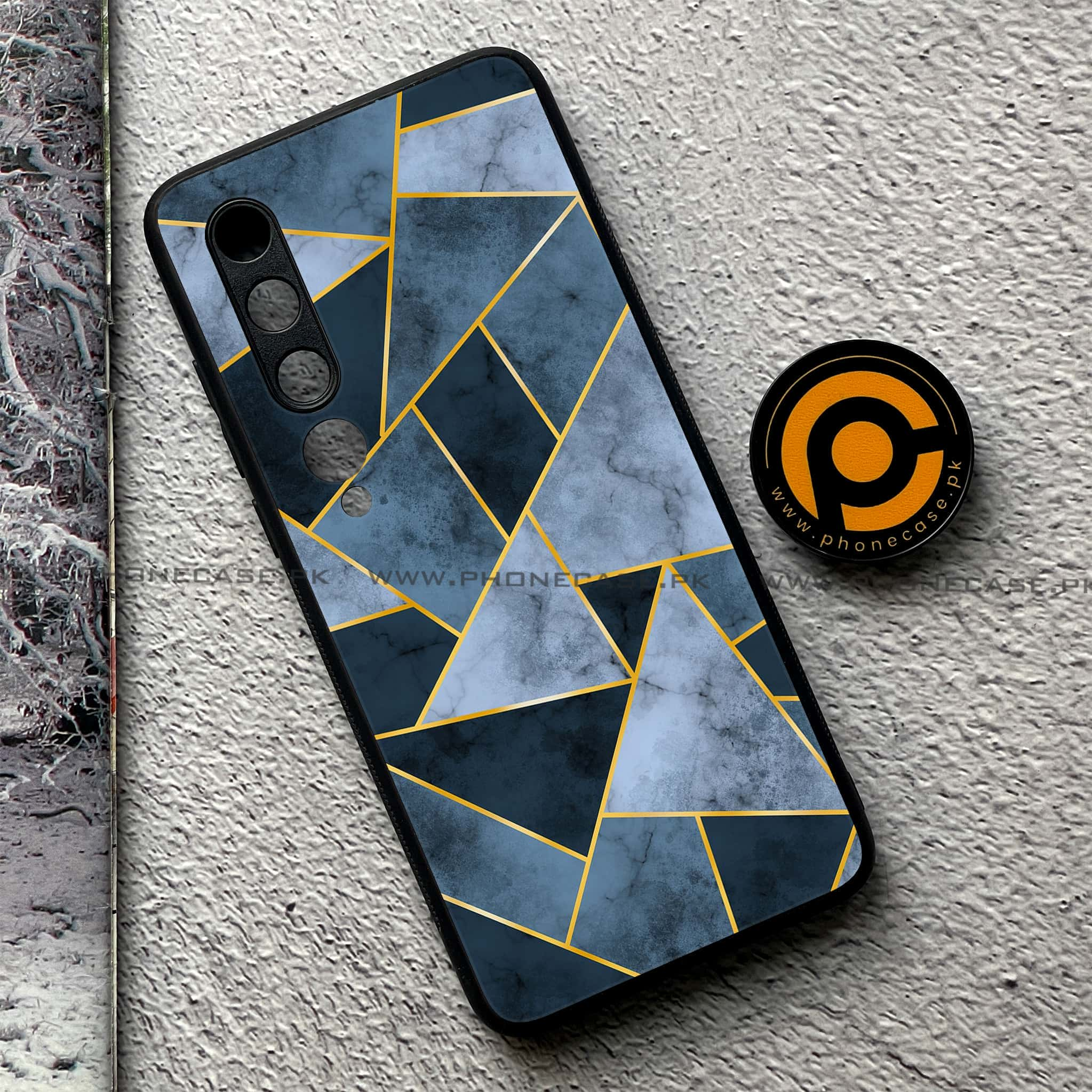 Xiaomi Mi 10 - Geometric Marble Series - Premium Printed Glass soft Bumper shock Proof Case