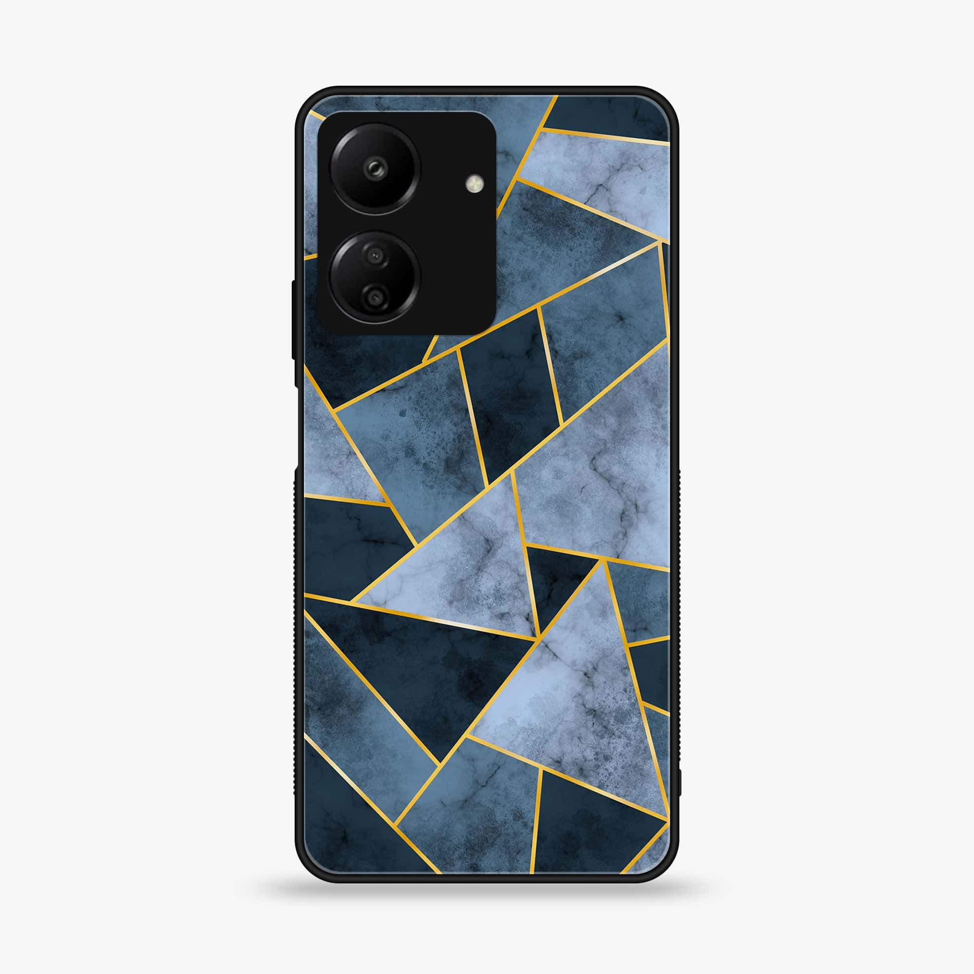 Xiaomi Poco C65 - Geometric Marble Series - Premium Printed Glass soft Bumper shock Proof Case