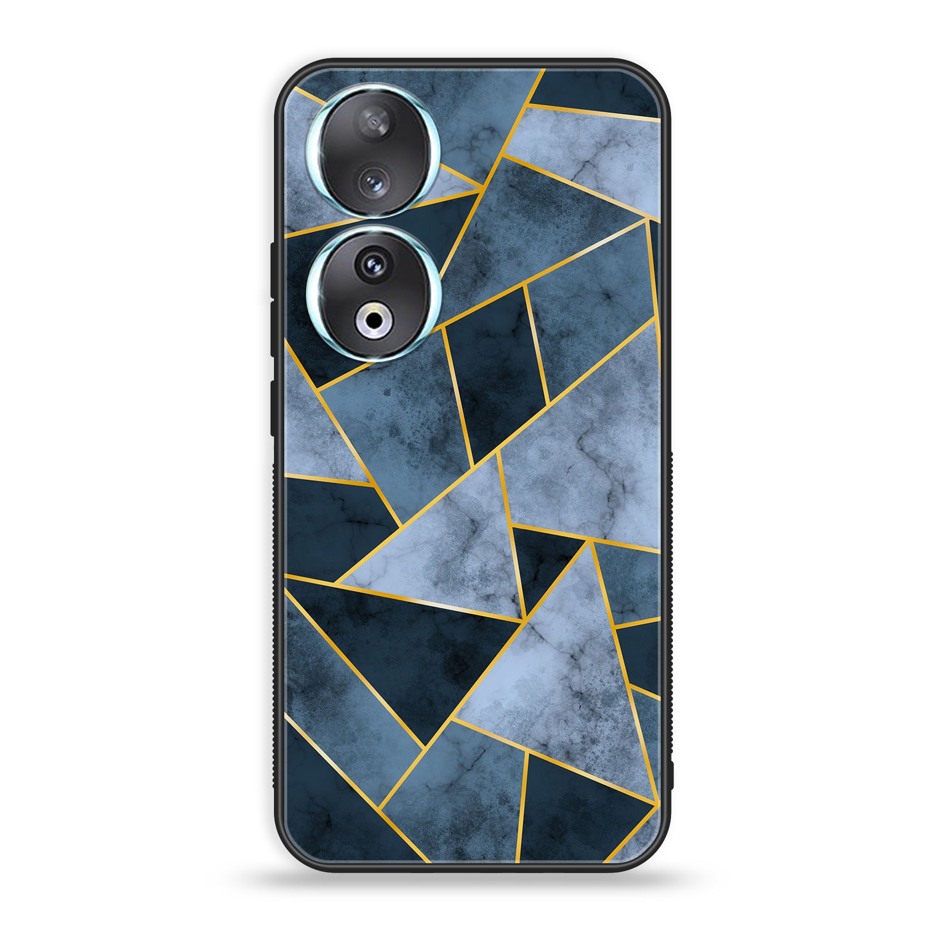 Huawei Honor 90 - Geometric Marble Series - Premium Printed Glass soft Bumper shock Proof Case