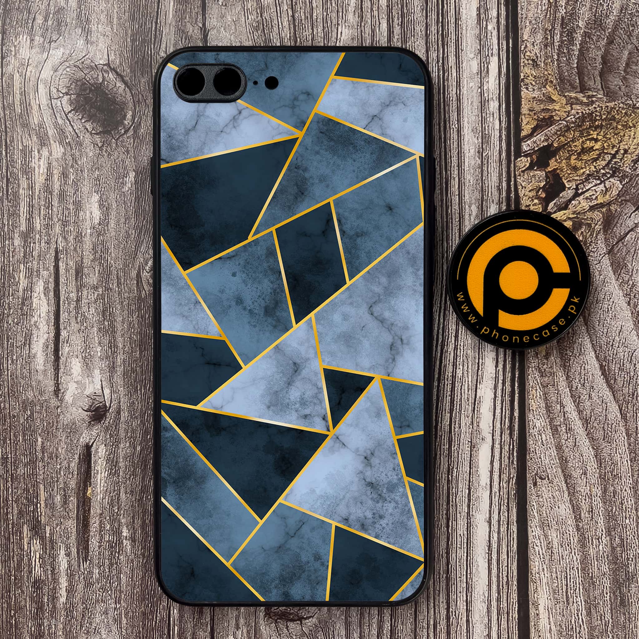 iPhone 7 Plus - Geometric Marble Series - Premium Metal Printed soft Bumper shock Proof Case