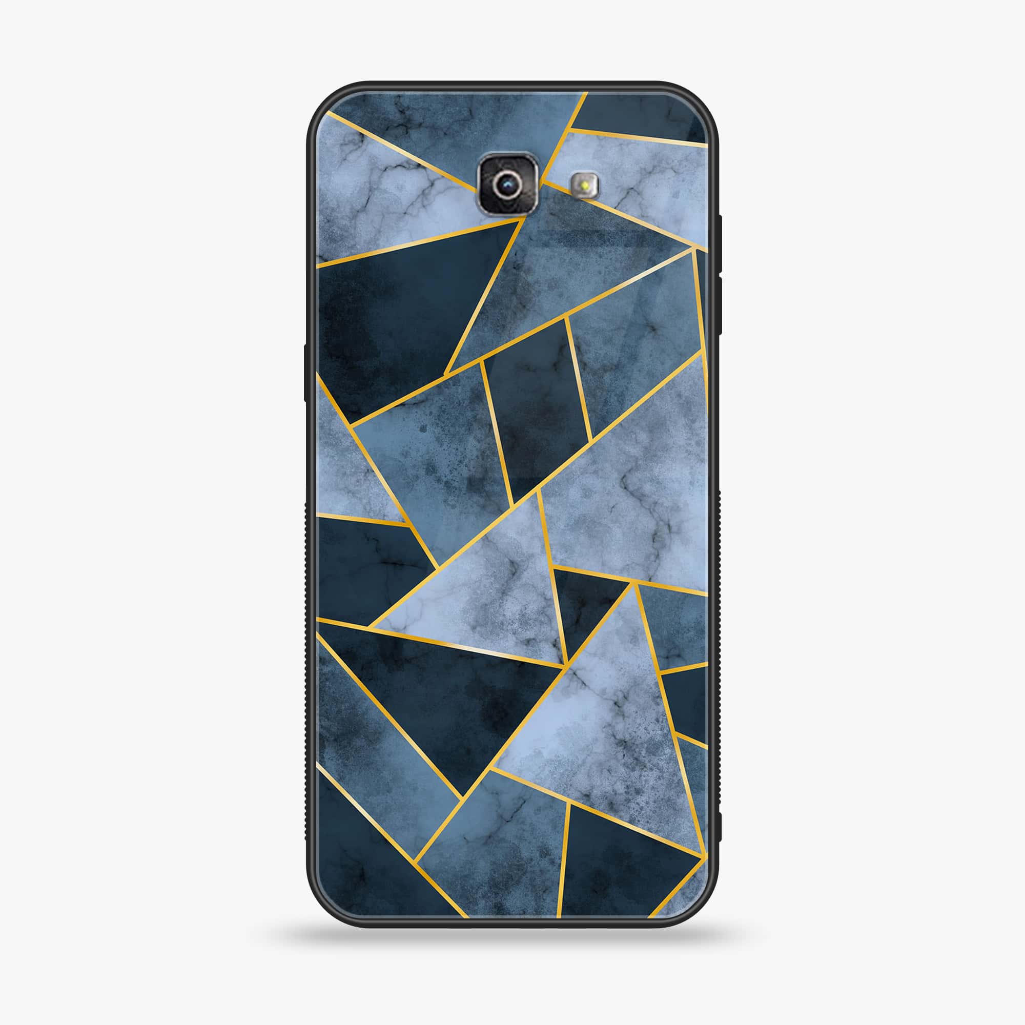 Galaxy J7 Prime - Geometric Marble Series - Premium Printed Glass soft Bumper shock Proof Case