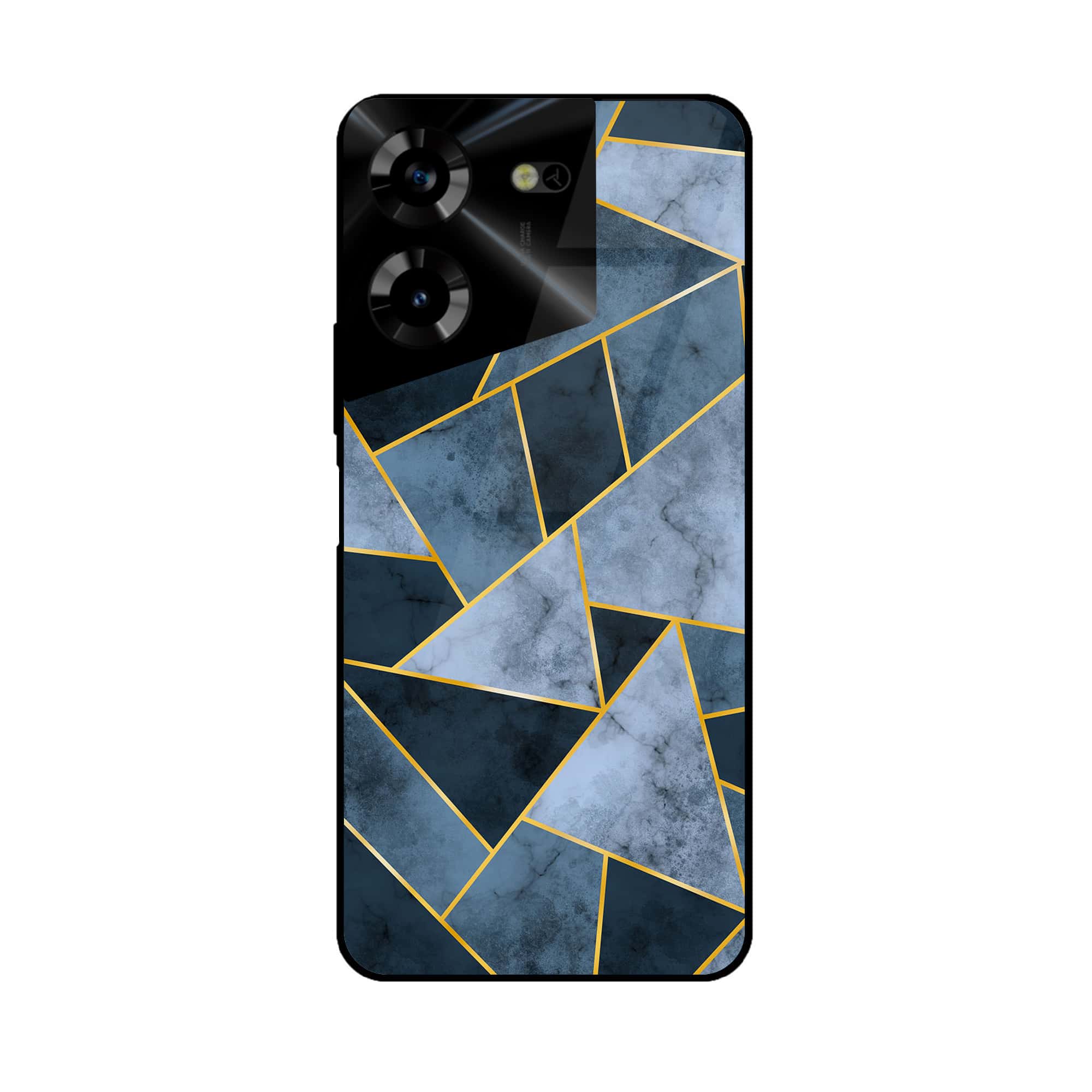 Tecno Pova 5 Pro - Geometric Series - Premium Printed Glass soft Bumper shock Proof Case