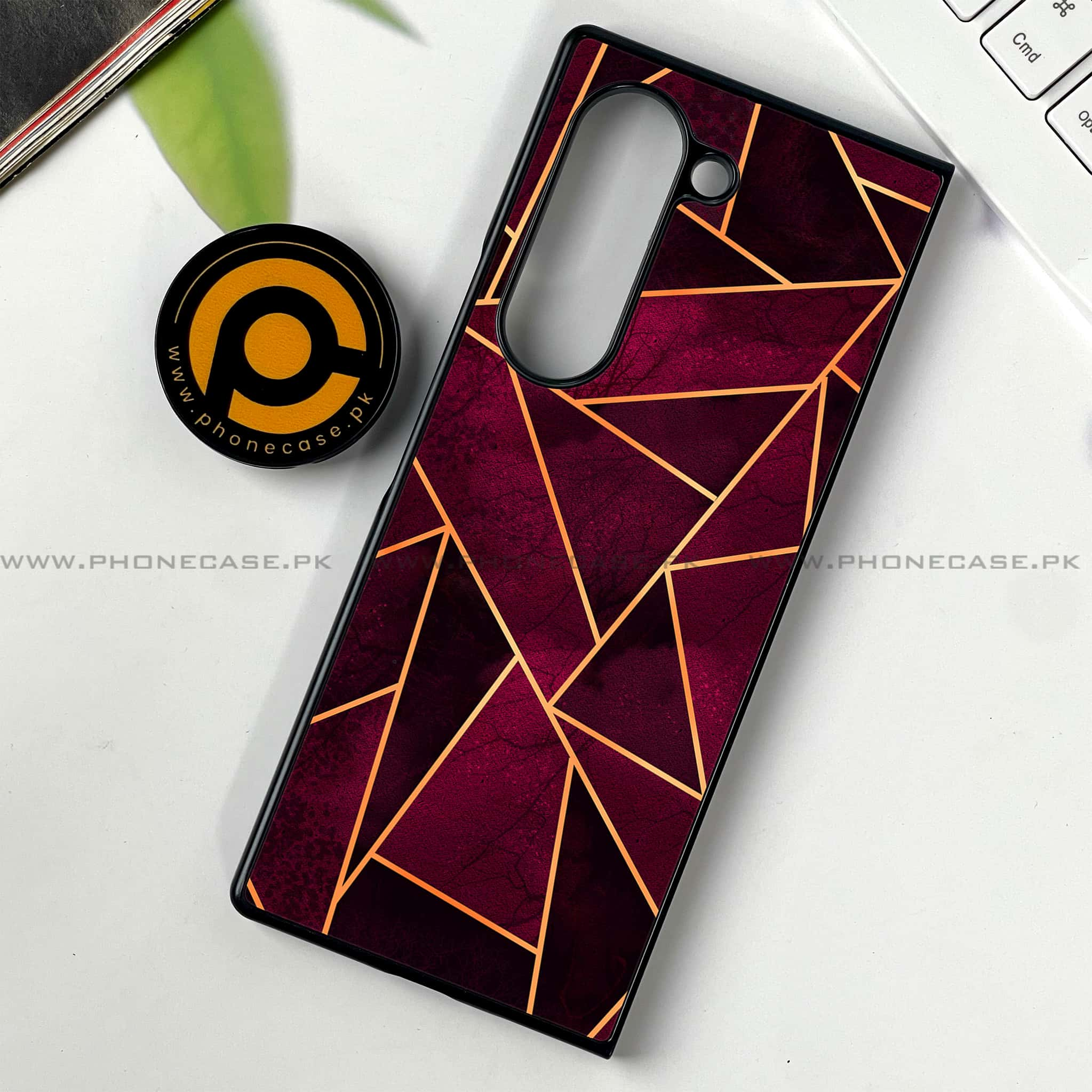 Samsung Galaxy Z Fold 6 - Geometric Marble Series - Premium Printed Metal soft Bumper shock Proof Case