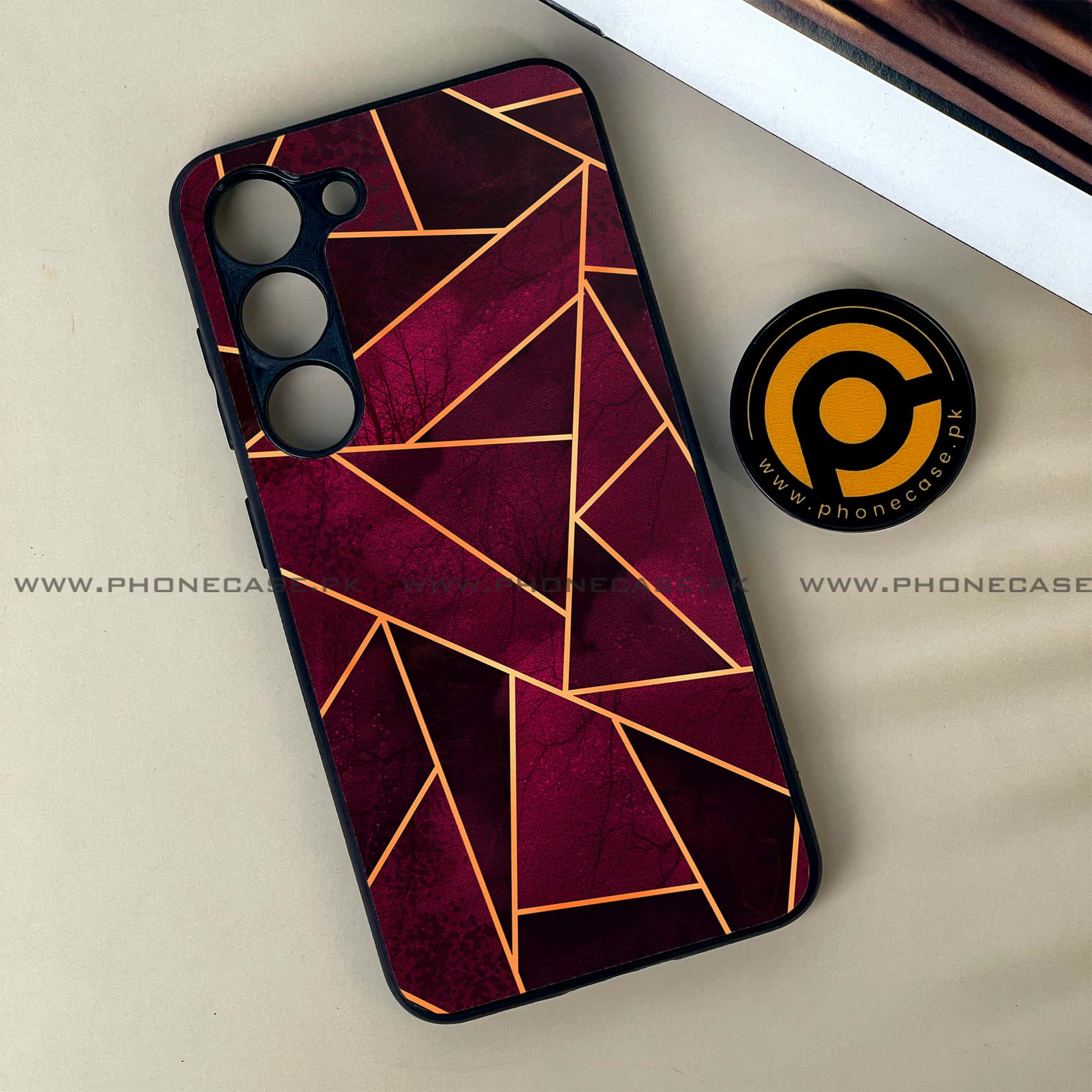 Samsung Galaxy S23 - Geometric Marble Series - Premium Printed Glass soft Bumper shock Proof Case