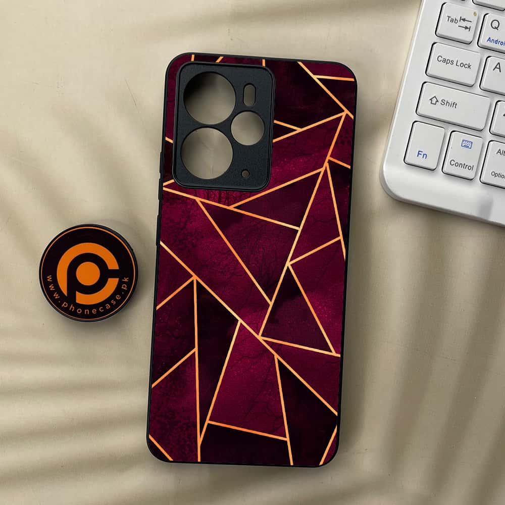 Realme 14T 5G - Geometric Marble Series - Premium Metal Printed soft Bumper Shock Proof Case