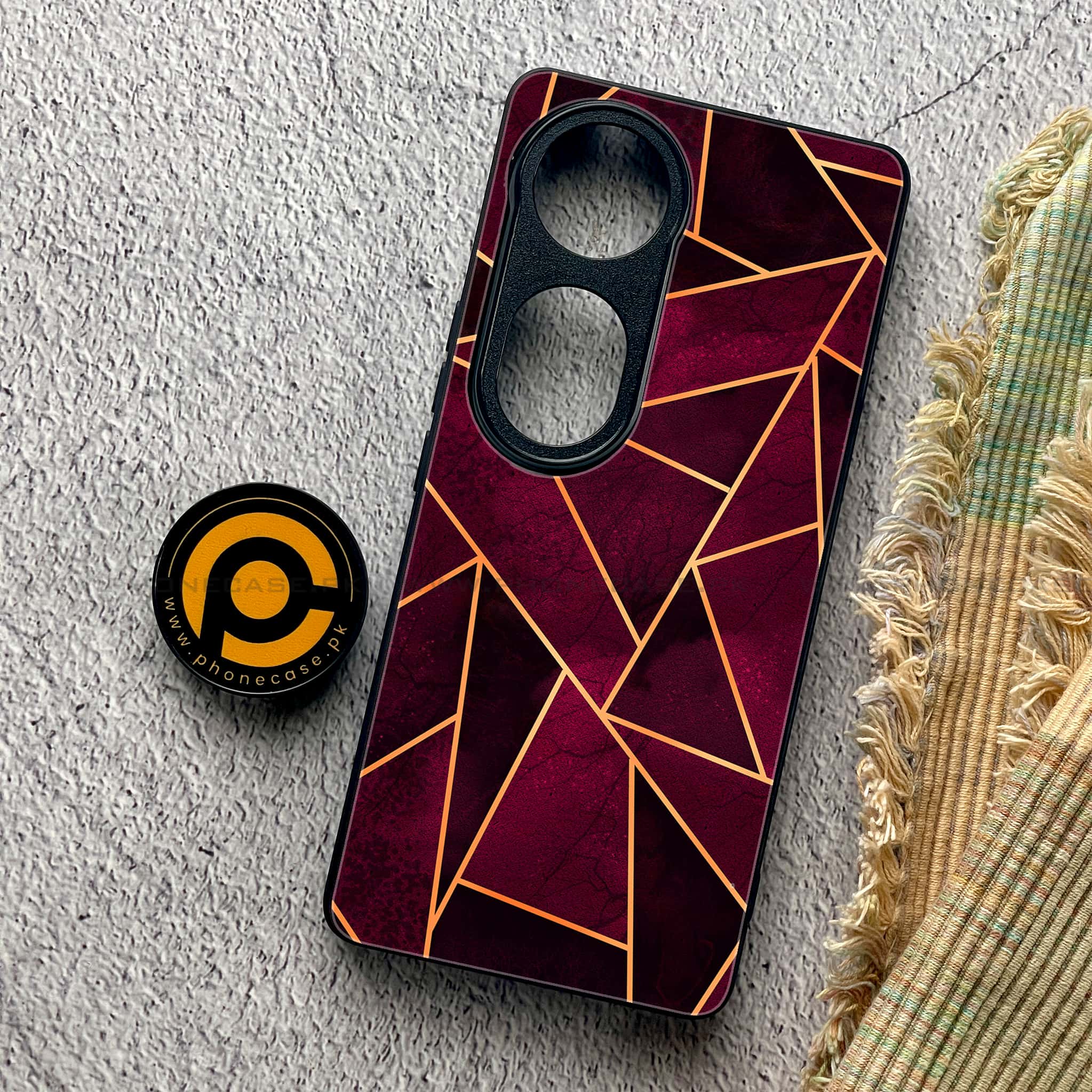 Vivo S19 Pro - Geometric Marble Series - Premium Metal Printed soft Bumper shock Proof Case