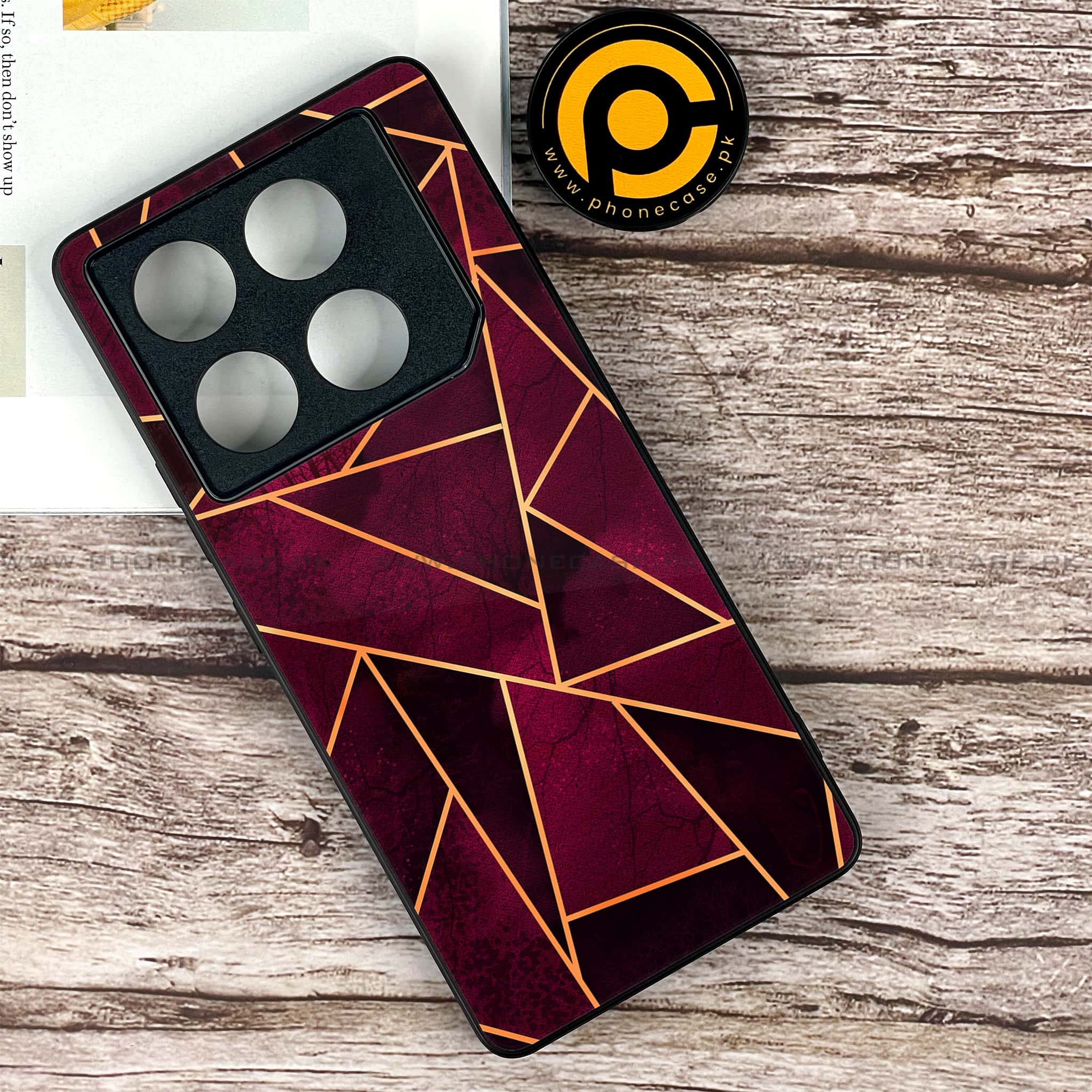 Infinix GT 20 Pro - Geometric Marble Series - Premium Printed Glass soft Bumper shock Proof Case