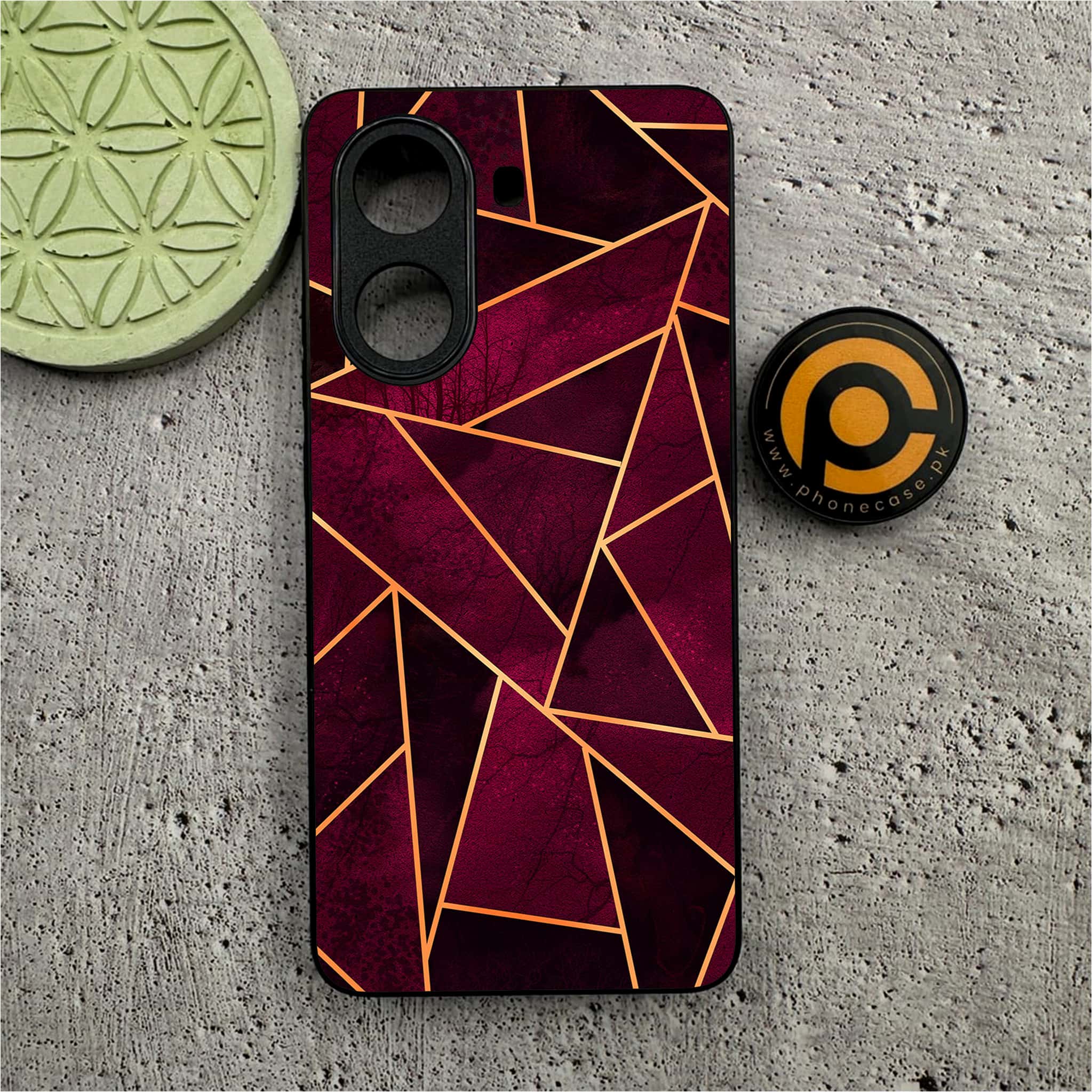 Xiaomi Redmi Turbo 4 - Geometric Marble Series  - Premium Metal Printed soft Bumper shock Proof Case