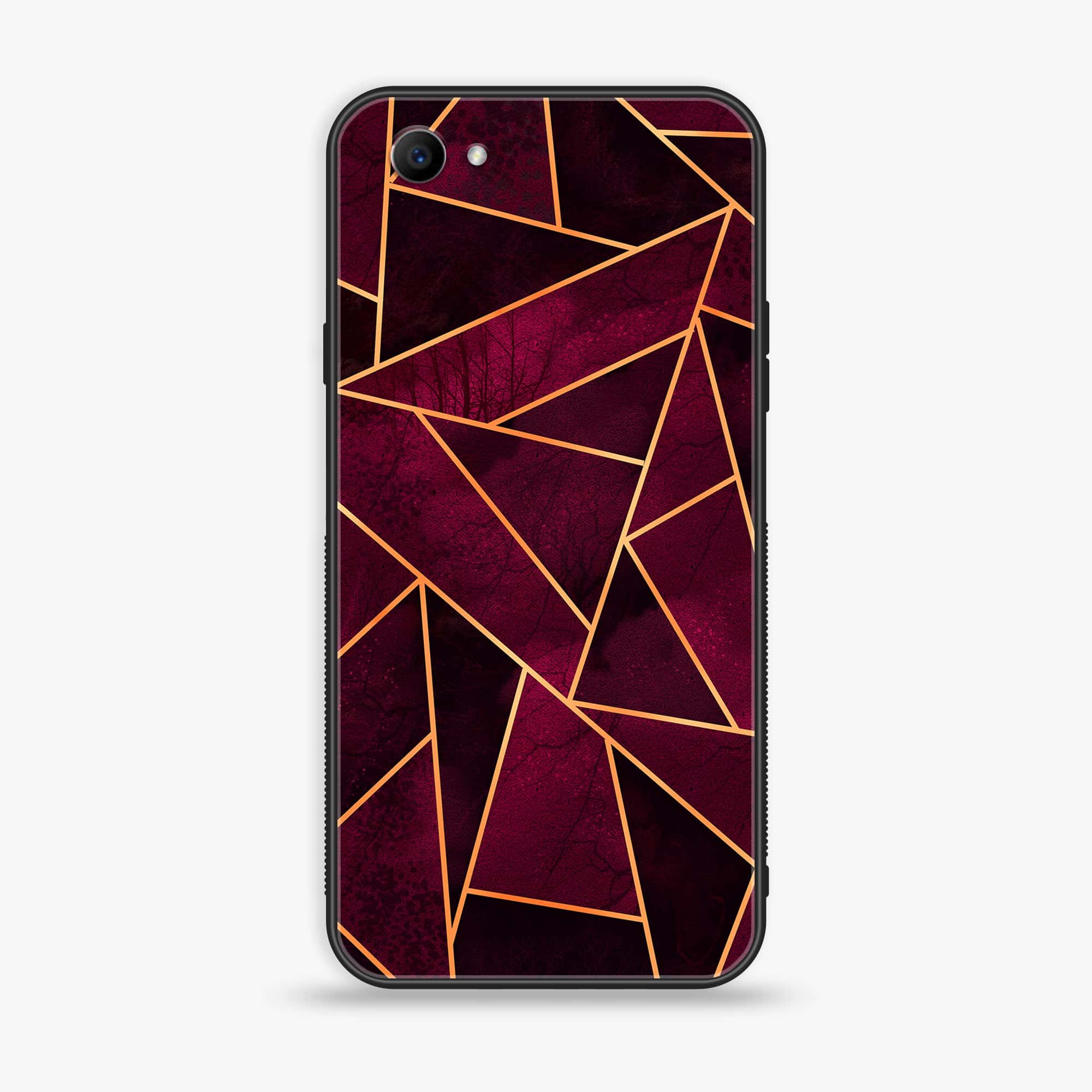 Oppo F7 Youth - Geometric Marble Series - Premium Printed Glass soft Bumper shock Proof Case