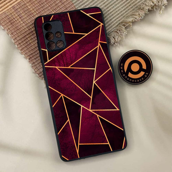 Samsung Galaxy A71 - Geometric Marble   Design 4 - Premium Metal Printed soft Bumper shock Proof Case  CS-32129