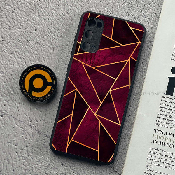 Samsung Galaxy S20 Geometric Marble    Design 4 - Premium Printed Glass soft Bumper shock Proof Case CS-29954