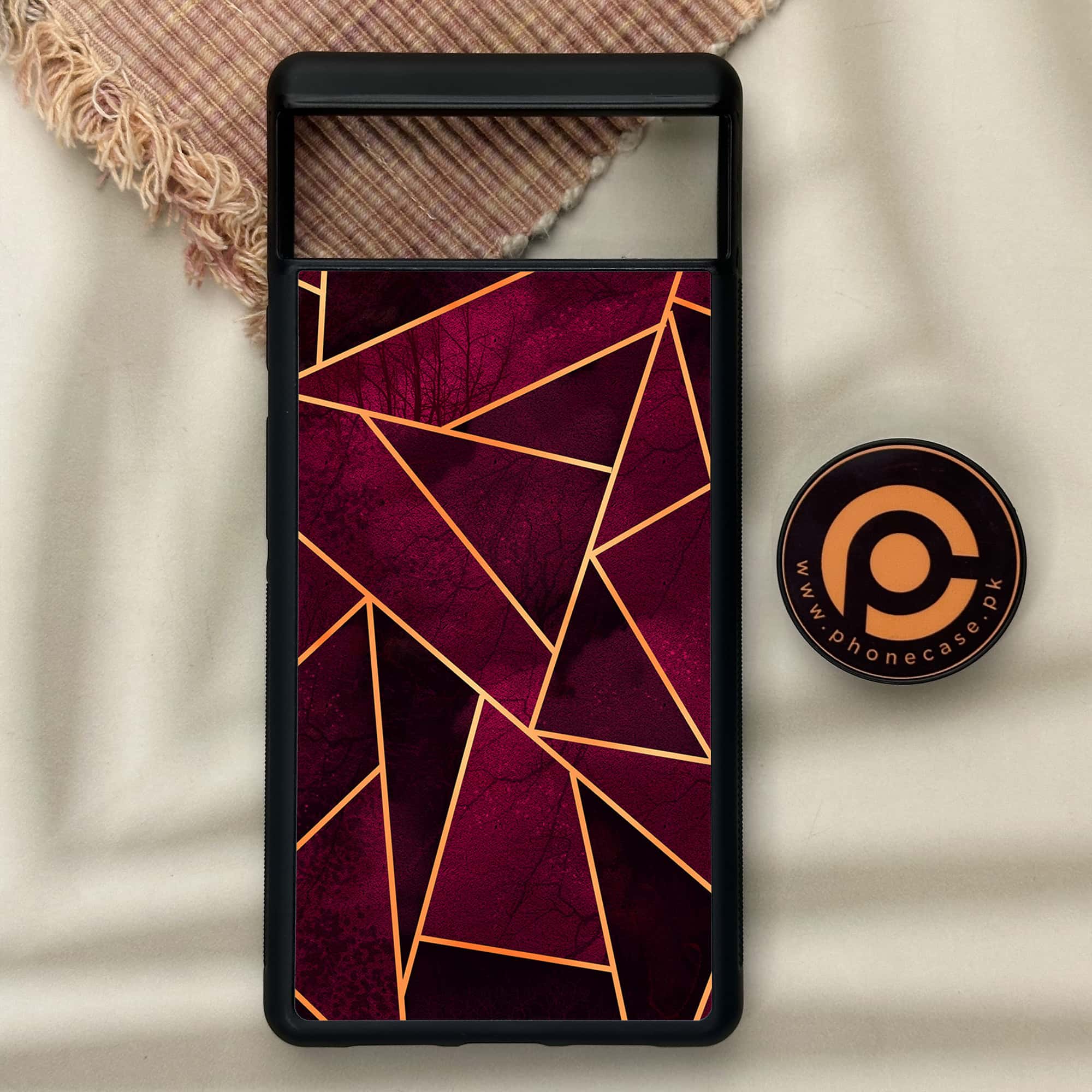 Google Pixel 6 - Geometric Marble Series - Premium Metal Printed soft Bumper Shock Proof Case