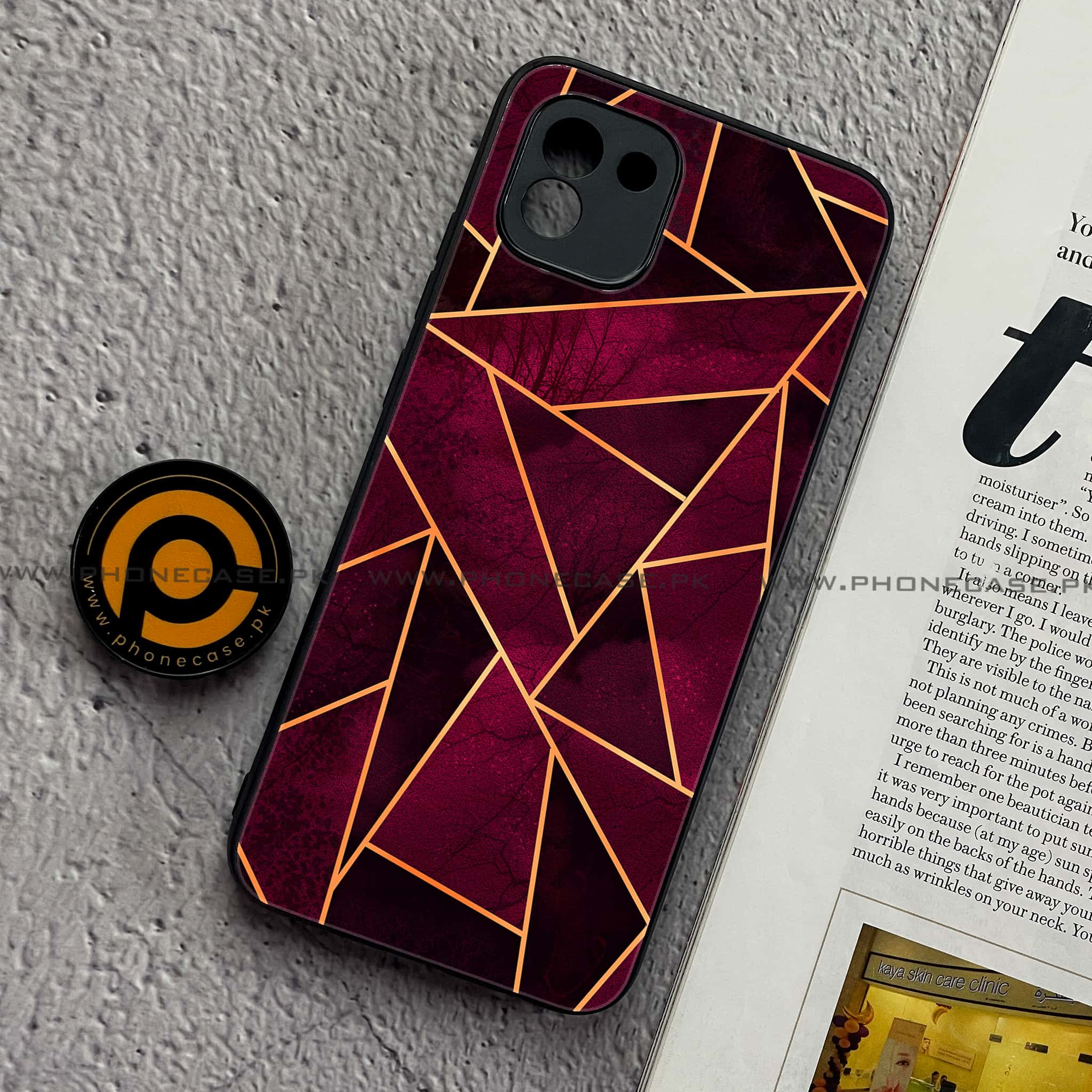 Samsung Galaxy A03 - Geometric Marble Series - Premium Printed Glass soft Bumper shock Proof Case