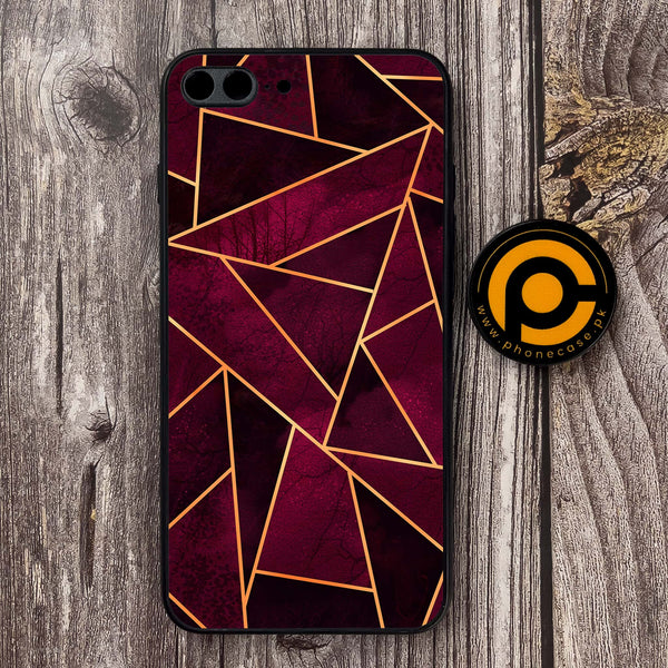 iPhone 7/8 Plus - Geometric Marble Design 4- Premium Metal  Printed soft Bumper shock Proof Case CS-27765 CS-30058