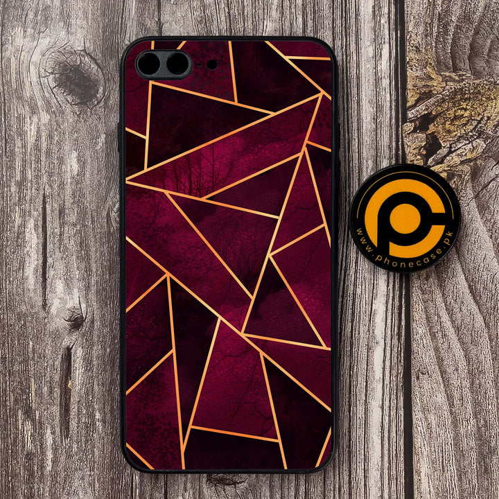 iPhone 7/8 Plus - Geometric Marble Design 4- Premium Metal  Printed soft Bumper shock Proof Case CS-27765 CS-30058