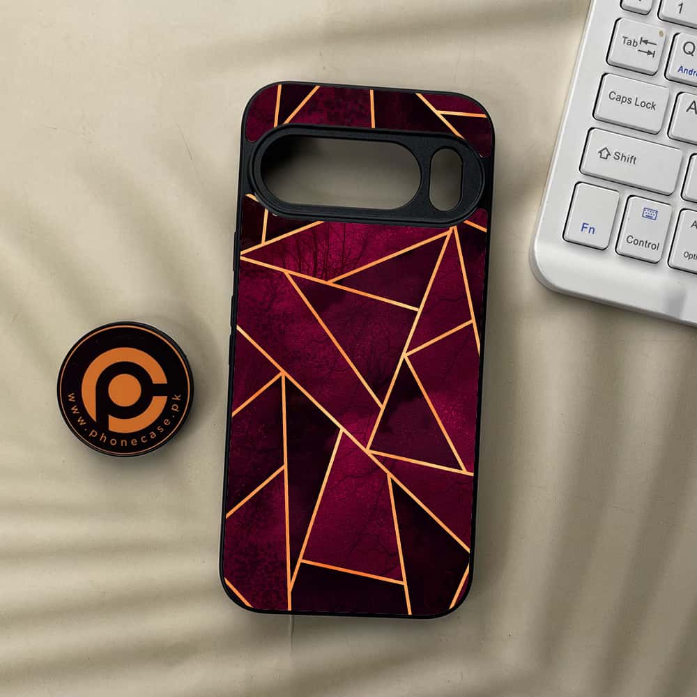 Google Pixel 10 Pro  - Geometric Marble Series - Premium Metal Printed soft Bumper Shock Proof Case