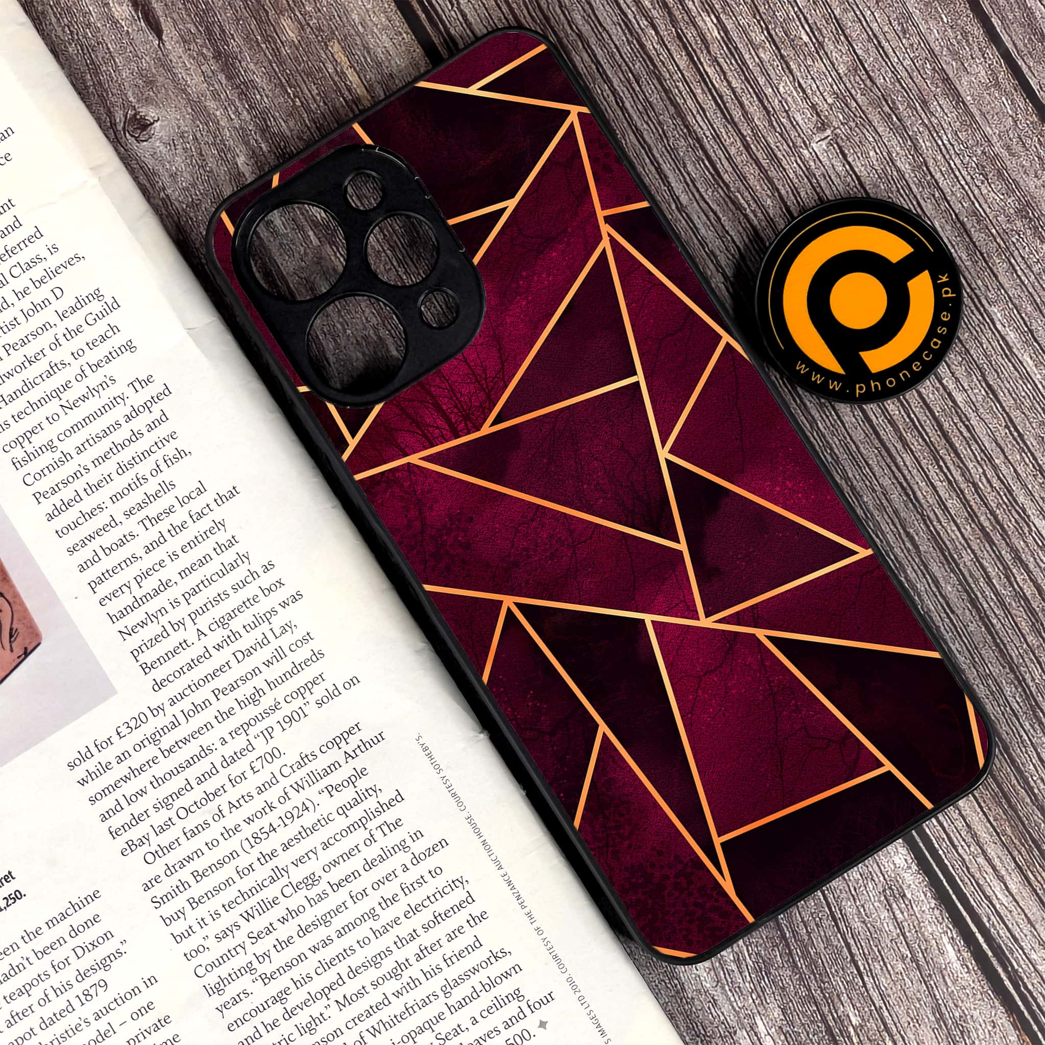 Xiaomi Redmi 12 - Geometric Marble Series - Premium Printed Glass soft Bumper shock Proof Case
