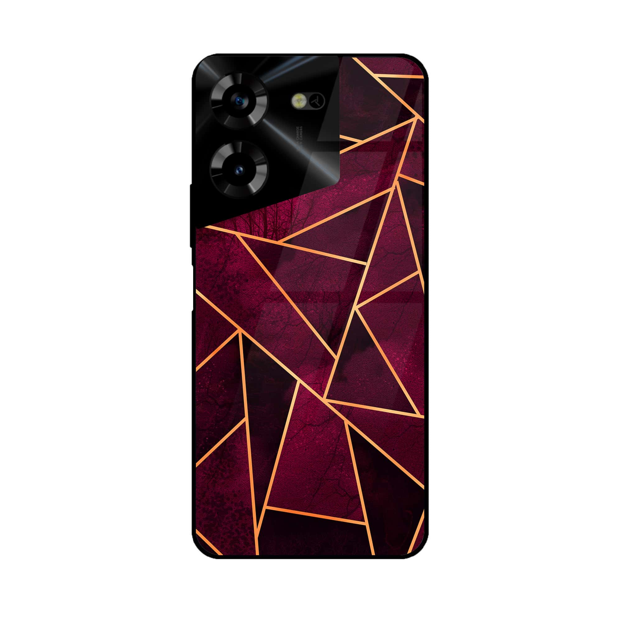 Tecno Pova 5 Pro - Geometric Series - Premium Printed Glass soft Bumper shock Proof Case