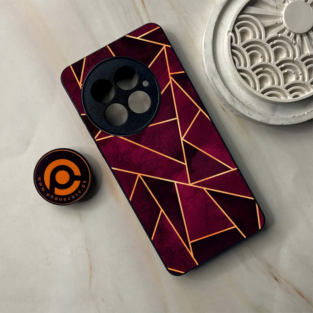 OnePlus 13 - Geometric Marble Series - Premium Metal Printed soft Bumper shock Proof Case