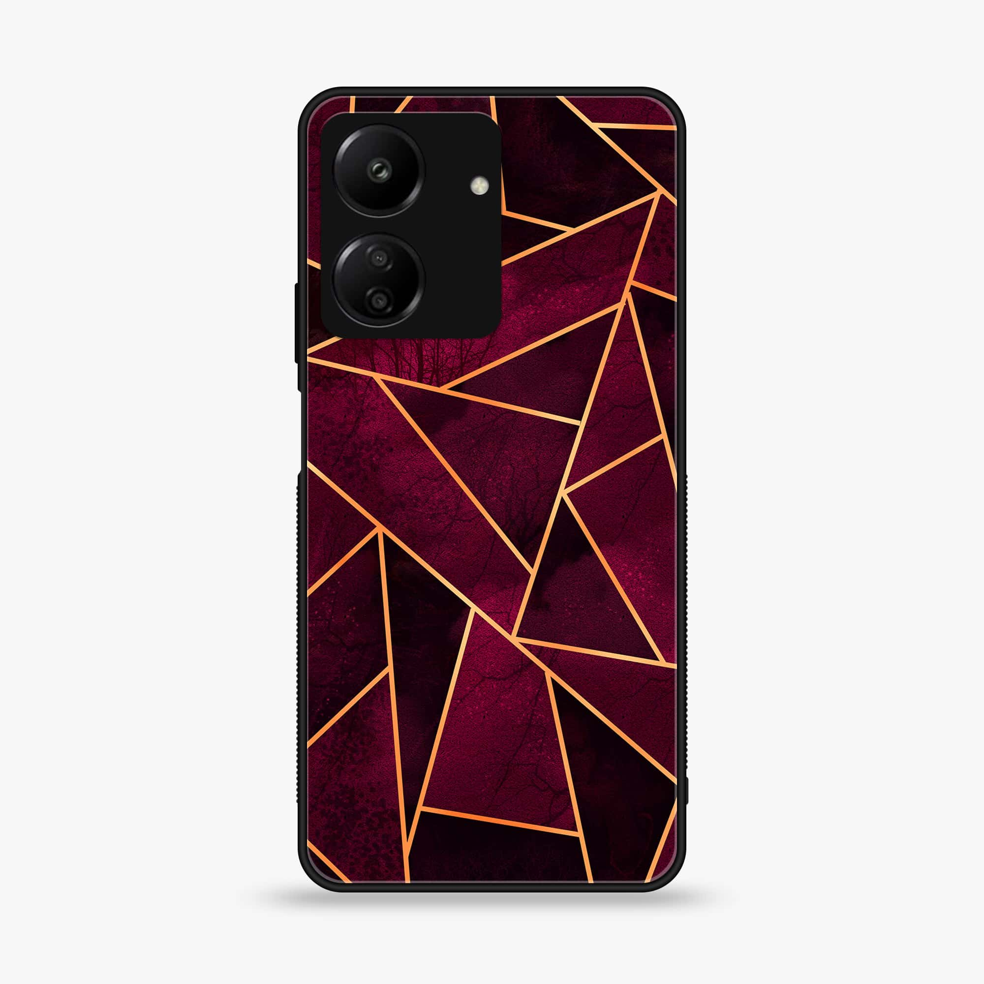 Xiaomi Poco C65 - Geometric Marble Series - Premium Printed Glass soft Bumper shock Proof Case