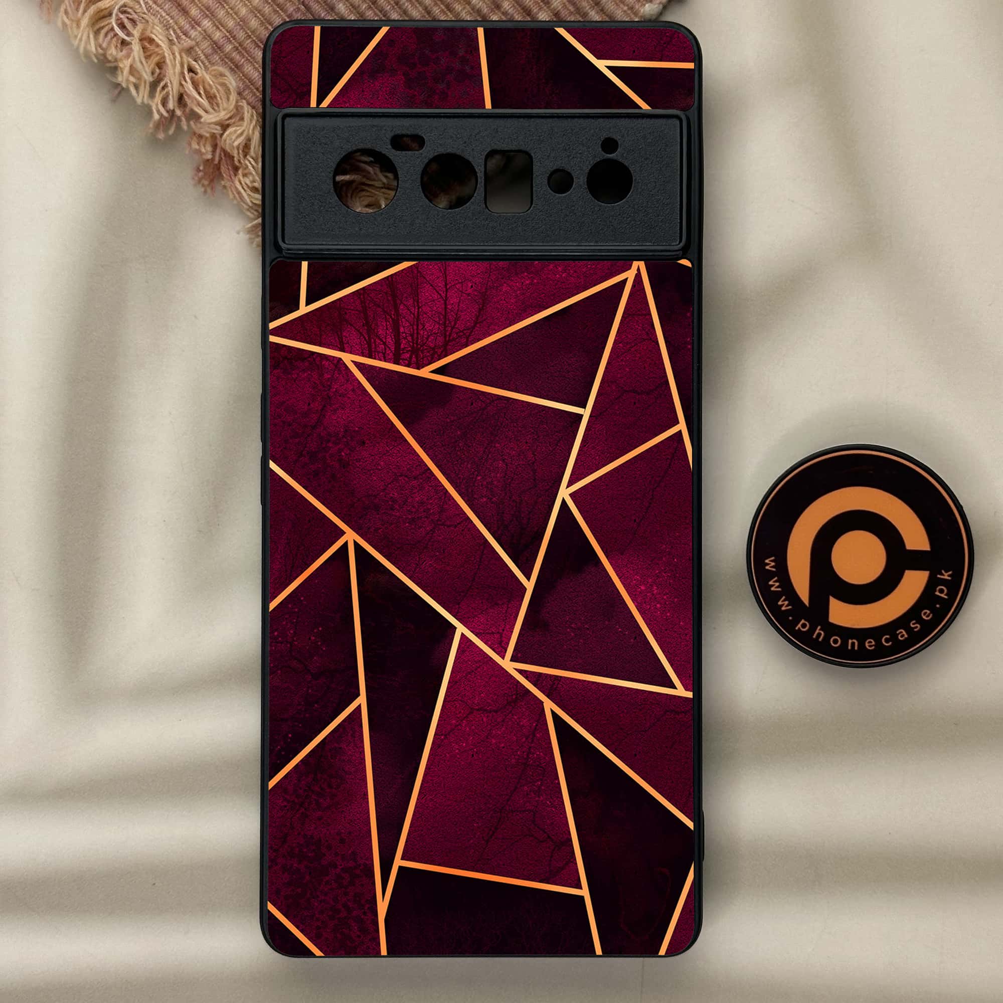 Google Pixel 6 Pro - Geometric Marble Series - Premium Metal Printed soft Bumper Shock Proof Case