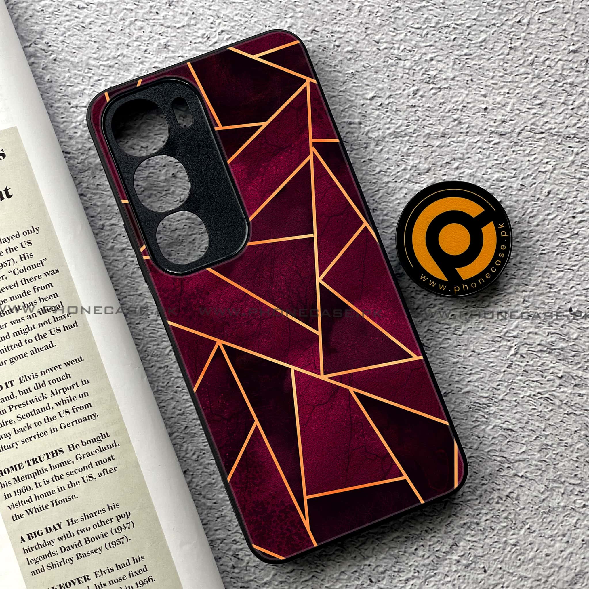 Vivo Y19s Pro - Geometric Marble Series - Premium Metal Printed soft Bumper shock Proof Case