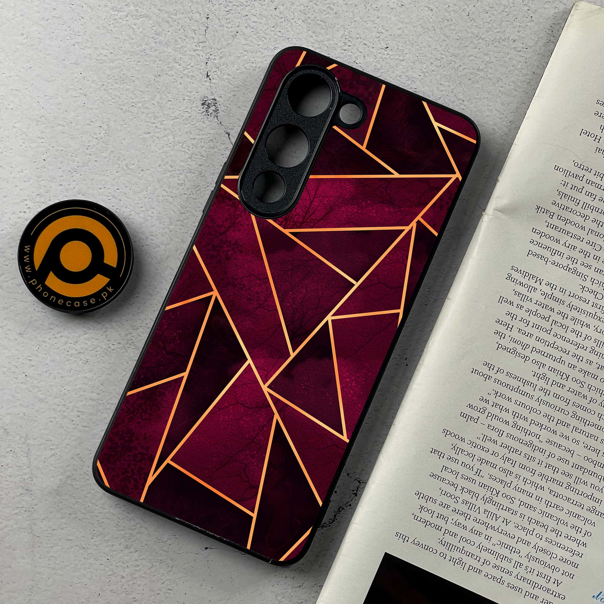 Vivo Y04 - Geometric Marble Series - Premium Metal Printed Soft Bumper Shockproof Case