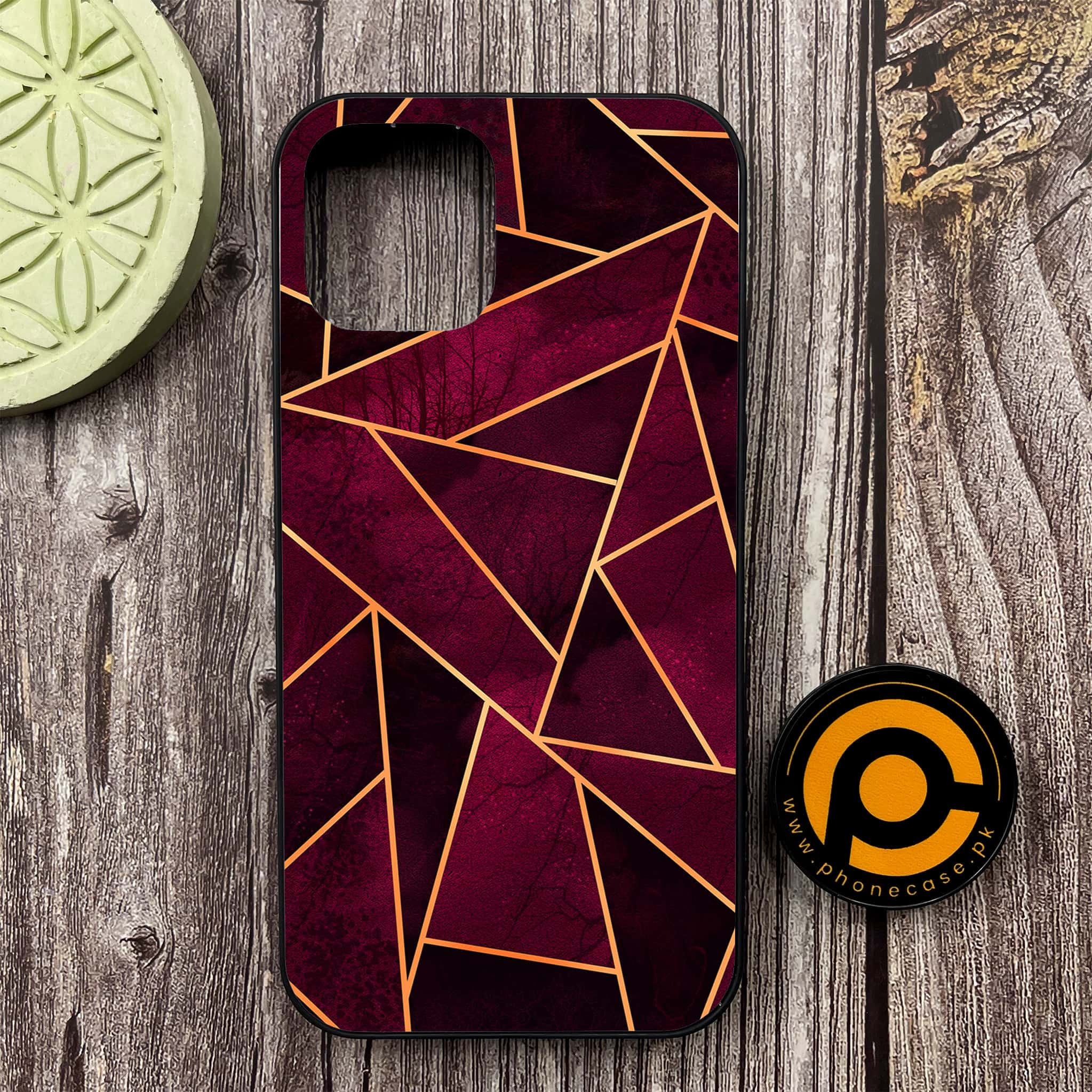 iPhone 12 - Geometric Marble Series - Premium Metal Printed soft Bumper shock Proof Case