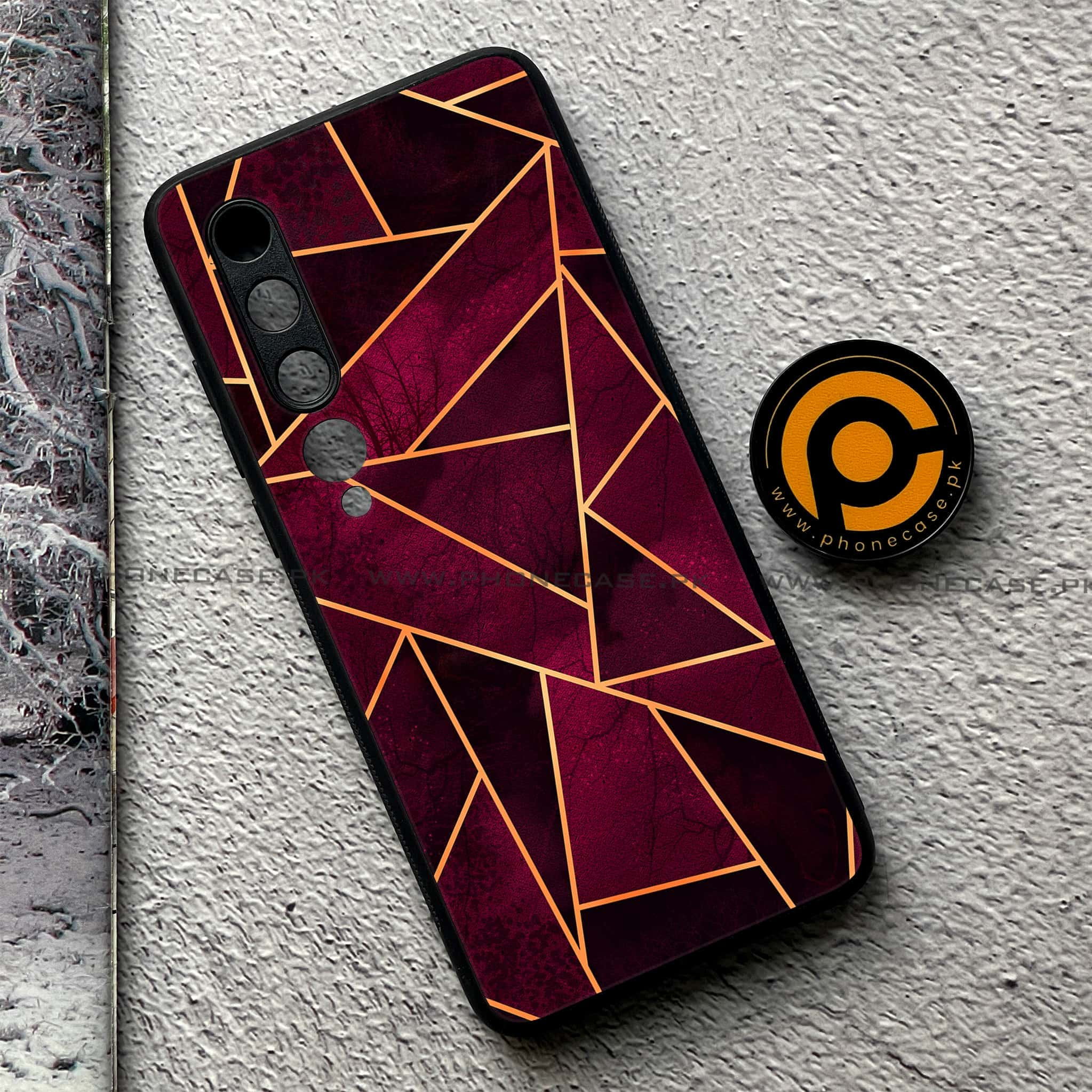 Xiaomi Mi 10 - Geometric Marble Series - Premium Printed Glass soft Bumper shock Proof Case