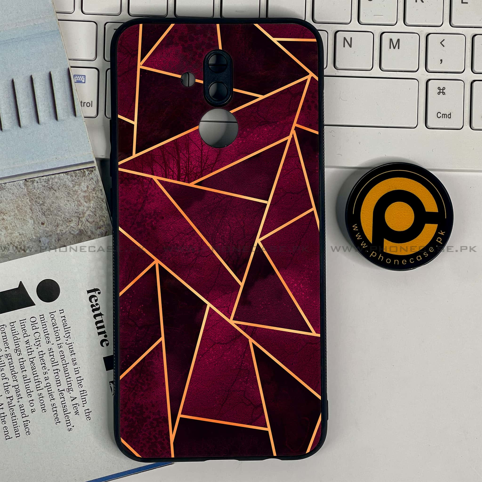 Huawei Mate 20 Lite - Geometric Marble Series - Premium Printed Glass soft Bumper shock Proof Case