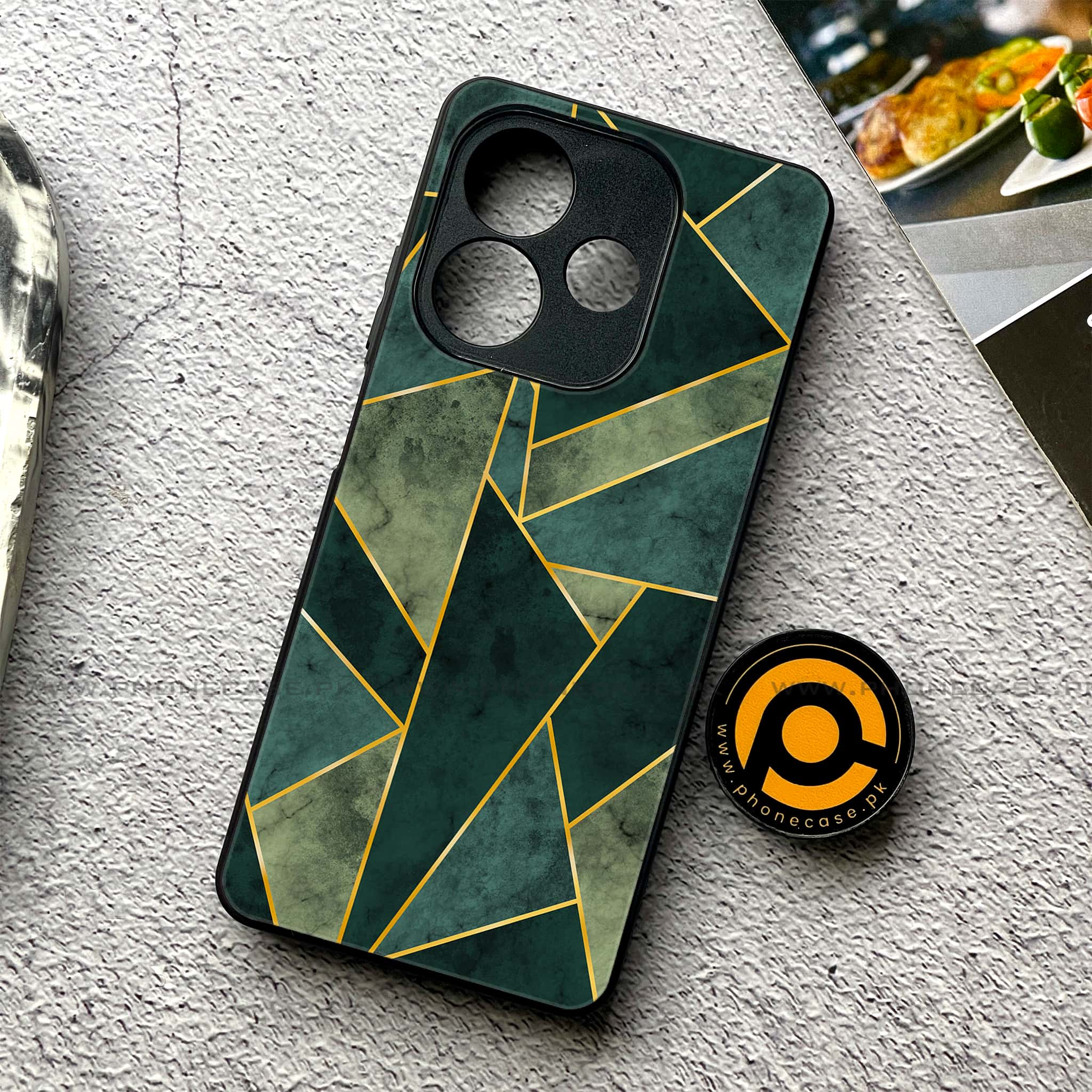Oppo A5 Pro - Geometric Marble Series - Premium Metal Printed soft Bumper shock Proof Case