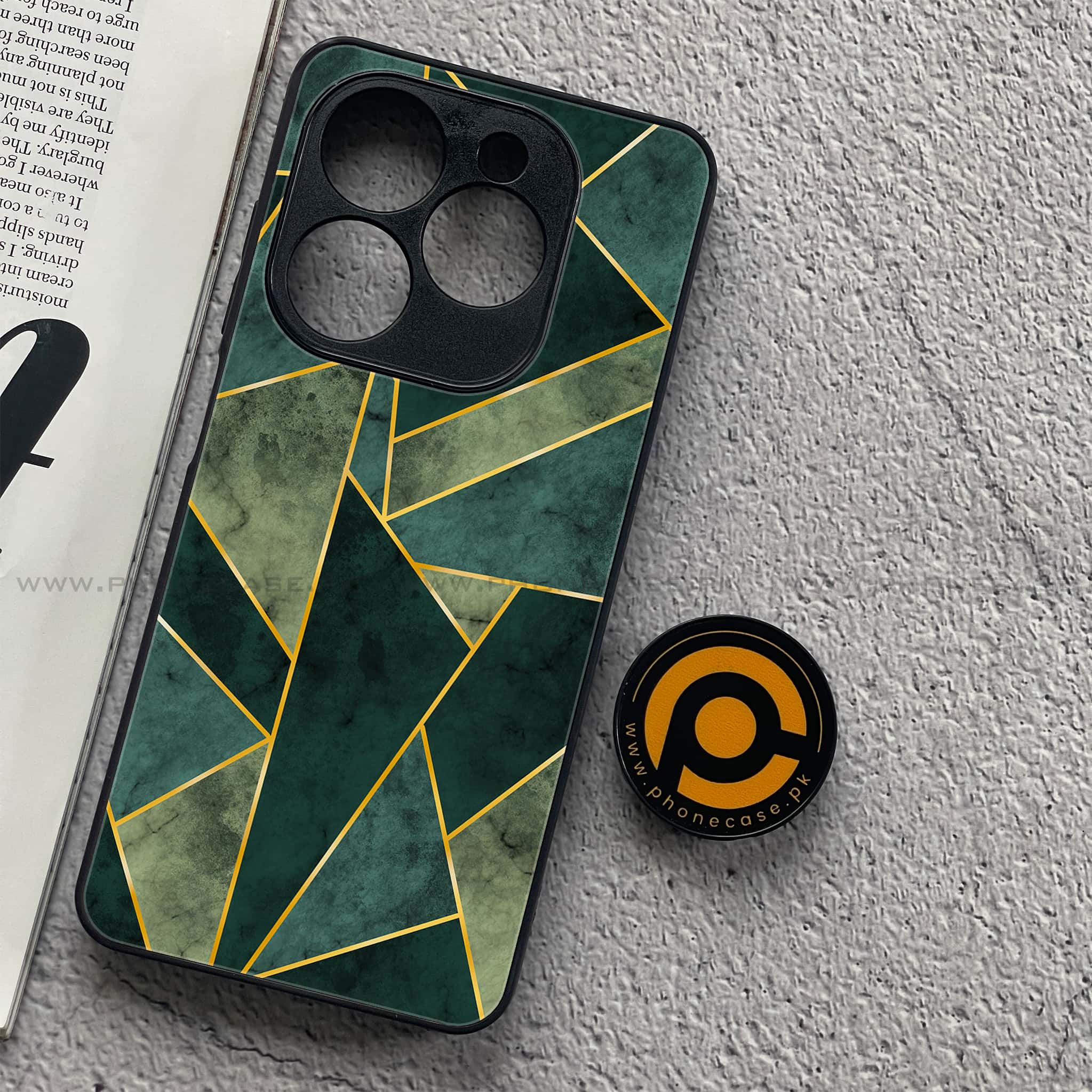 Infinix Smart 8 Pro - Geometric Marble Series - Premium Metal Printed soft Bumper shock Proof Case