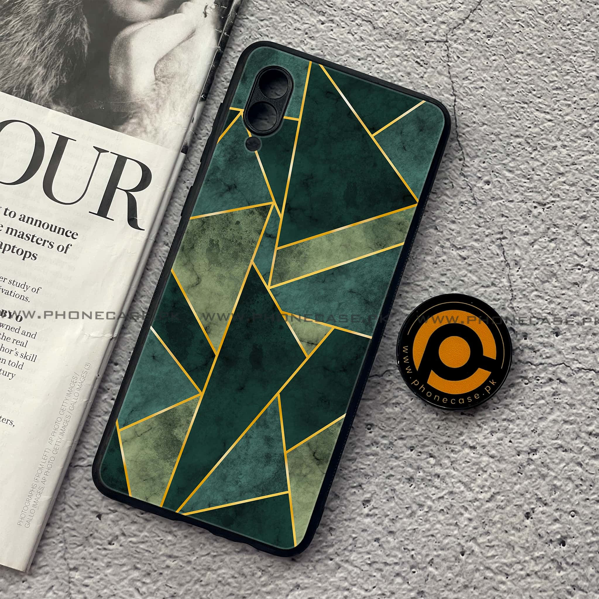 Samsung Galaxy A02 - Geometric Marble Series - Premium Printed Metal soft Bumper shock Proof Case