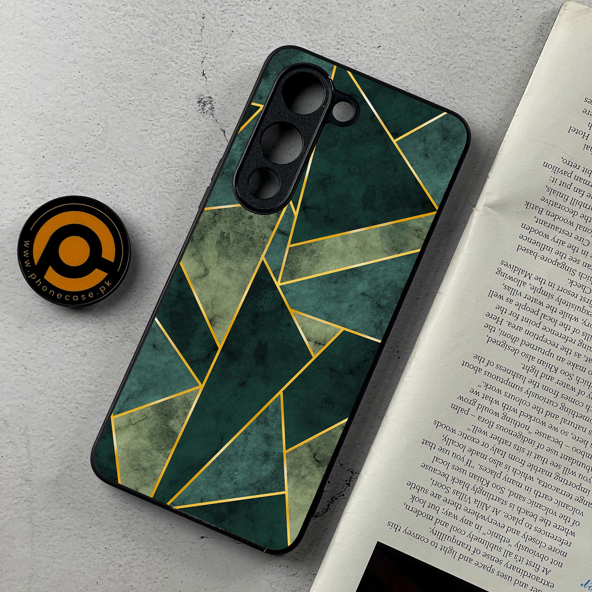 Vivo Y04 - Geometric Marble Series - Premium Metal Printed Soft Bumper Shockproof Case