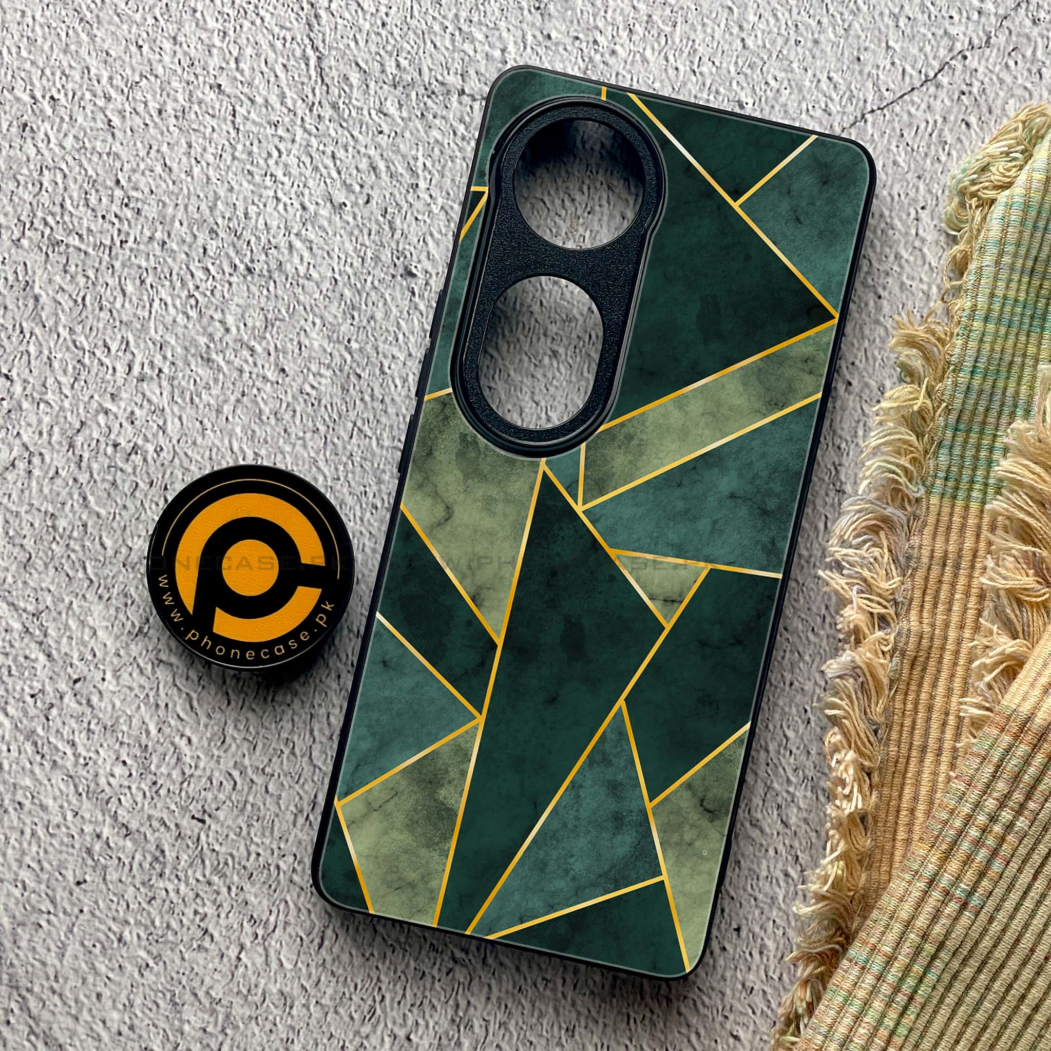 Vivo S19 Pro - Geometric Marble Series - Premium Metal Printed soft Bumper shock Proof Case