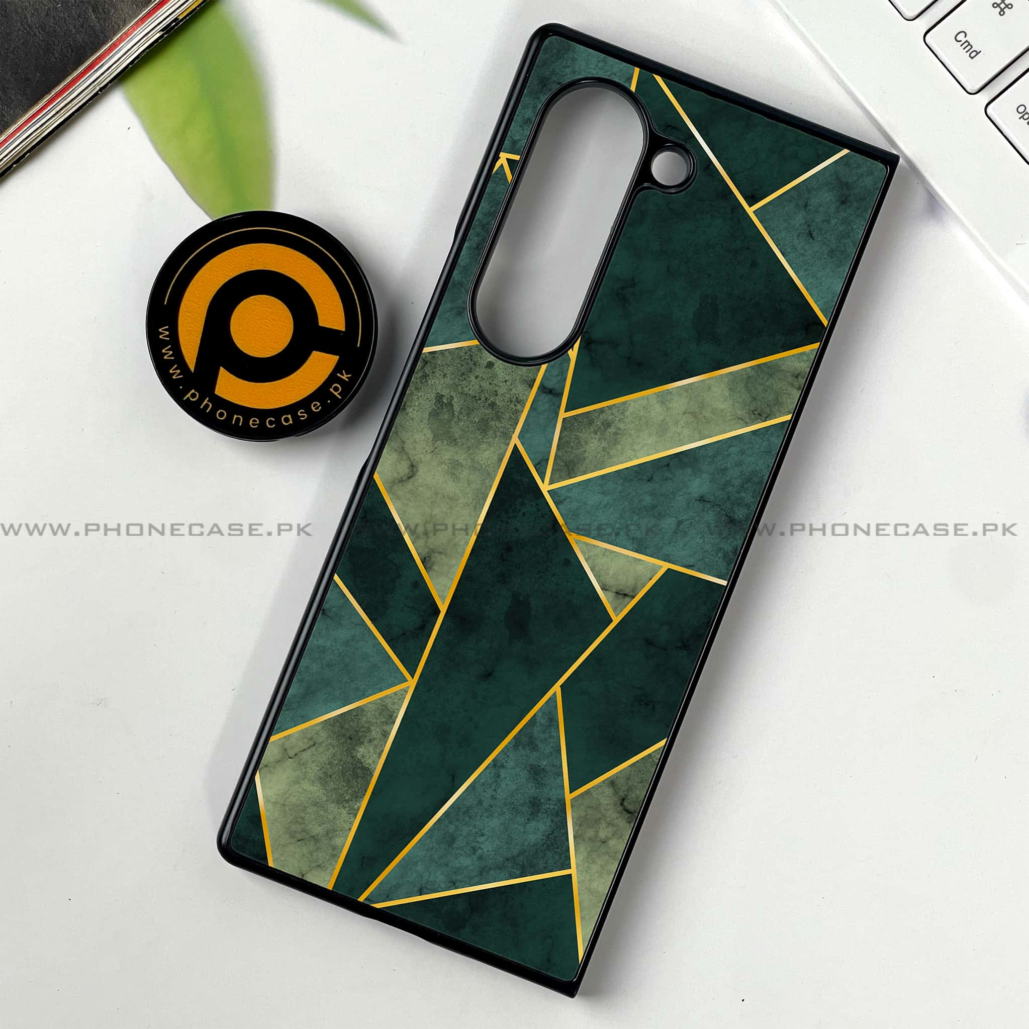 Samsung Galaxy Z Fold 6 - Geometric Marble Series - Premium Printed Metal soft Bumper shock Proof Case