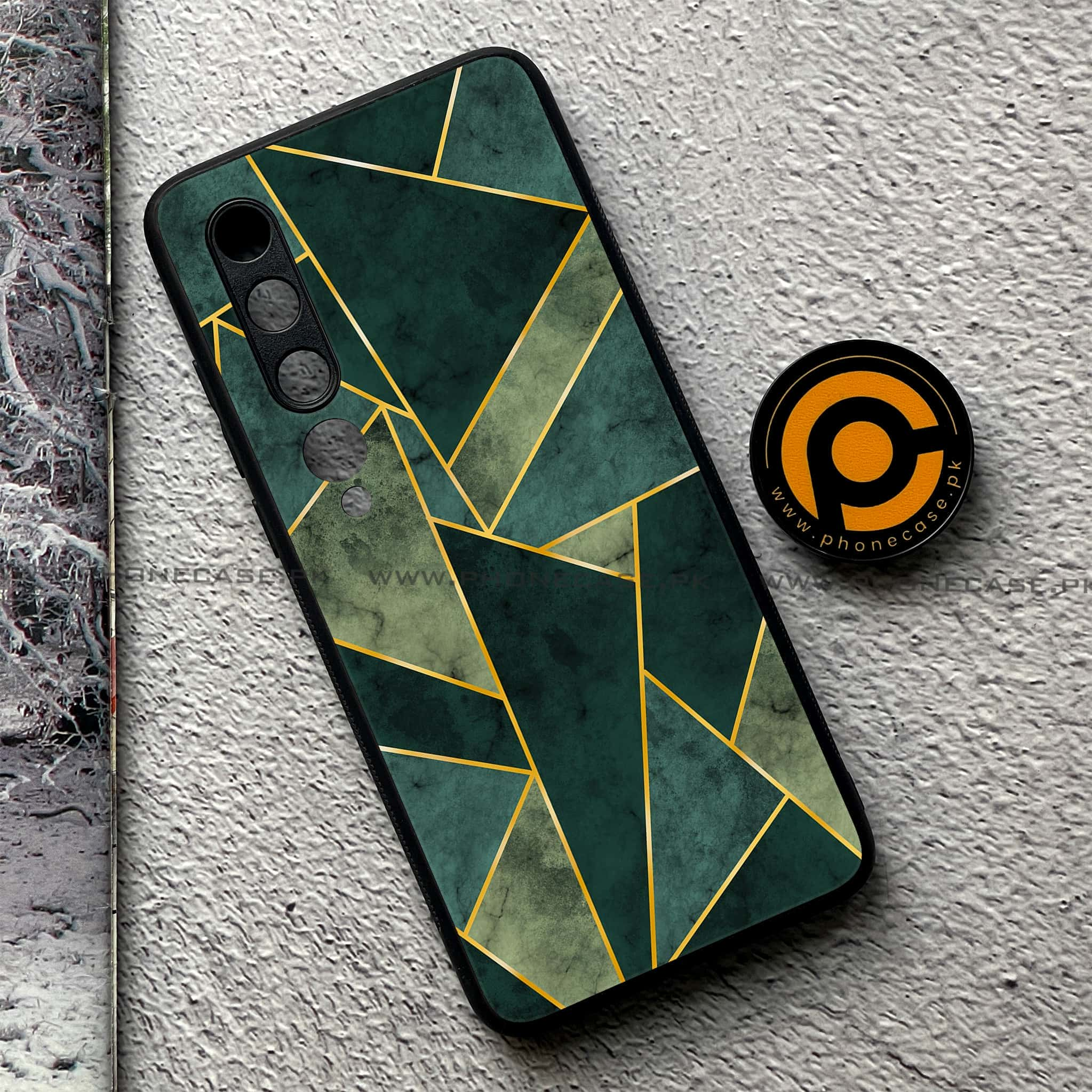 Xiaomi Mi 10 - Geometric Marble Series - Premium Printed Glass soft Bumper shock Proof Case