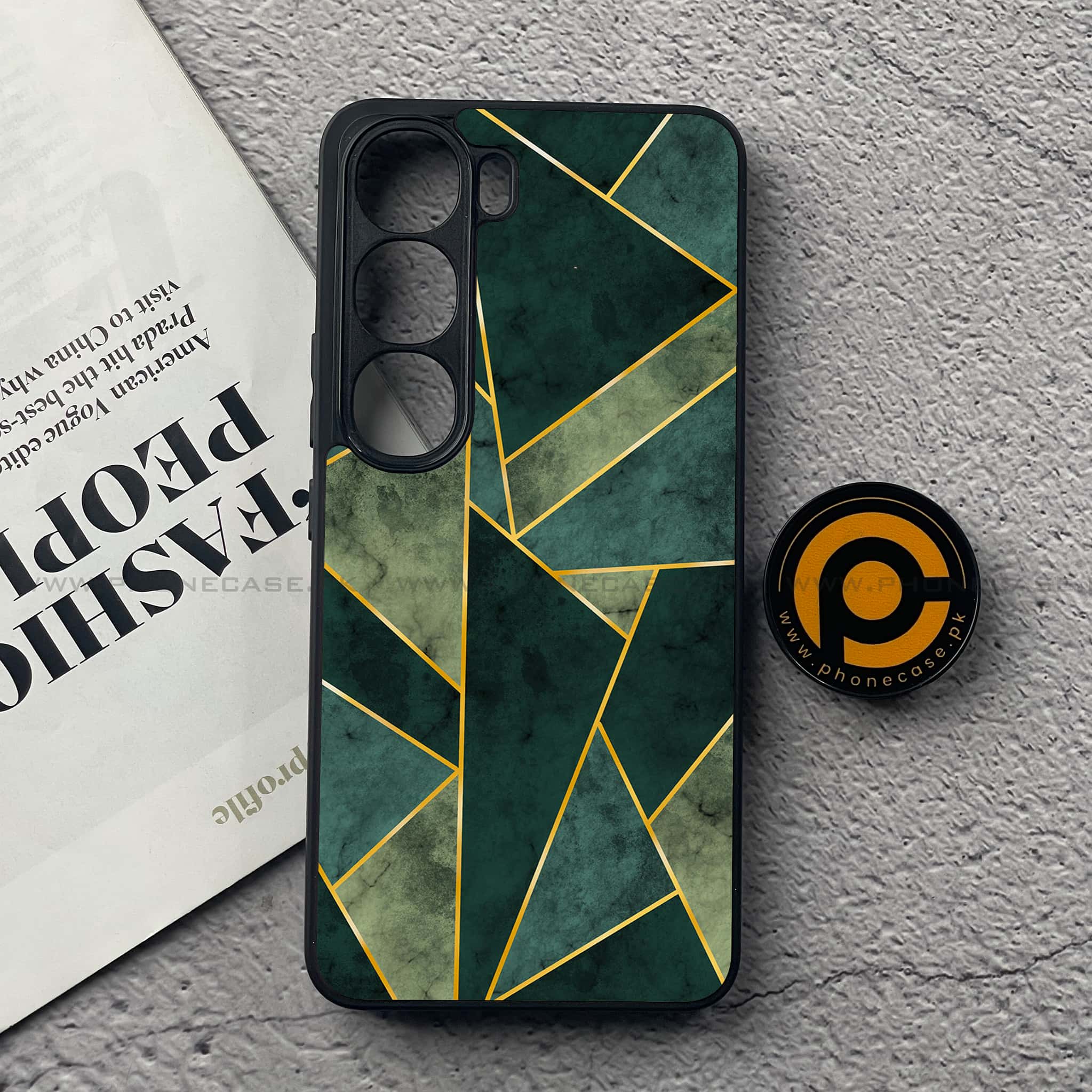 Vivo V40 Lite (IDN) - Geometric Marble Series - Premium Metal Printed soft Bumper Shock Proof Case