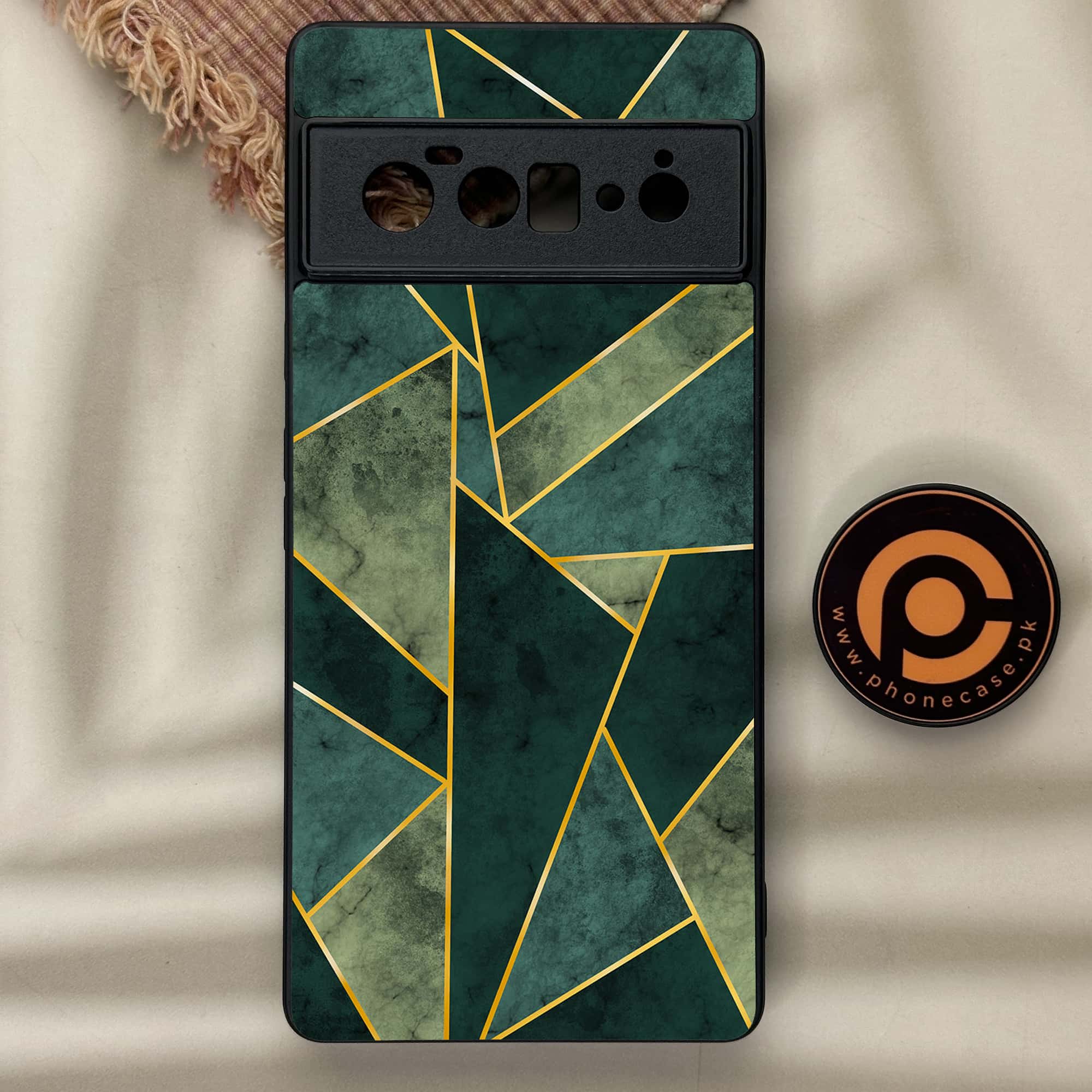 Google Pixel 6 Pro - Geometric Marble Series - Premium Metal Printed soft Bumper Shock Proof Case