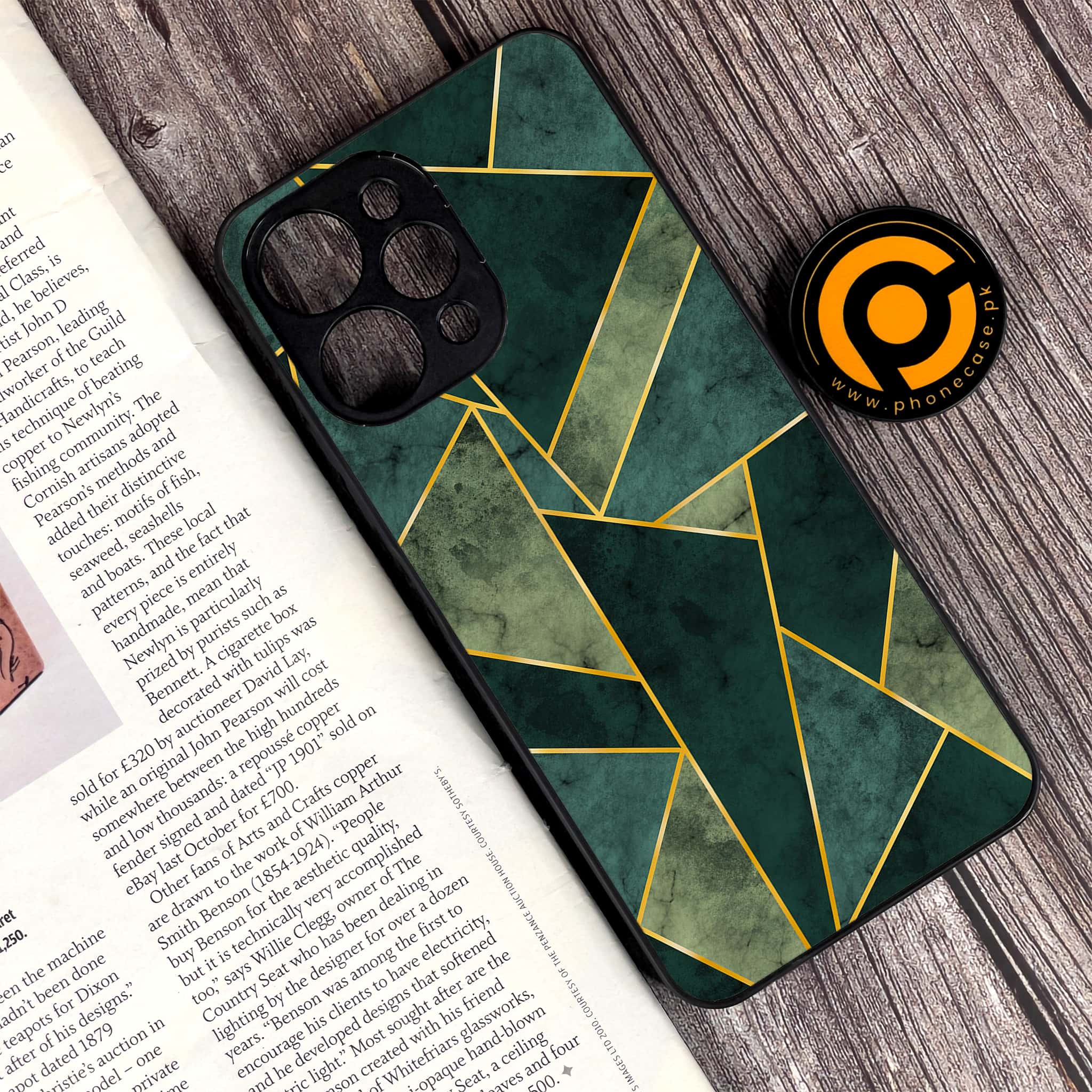 Xiaomi Redmi 12 - Geometric Marble Series - Premium Printed Glass soft Bumper shock Proof Case