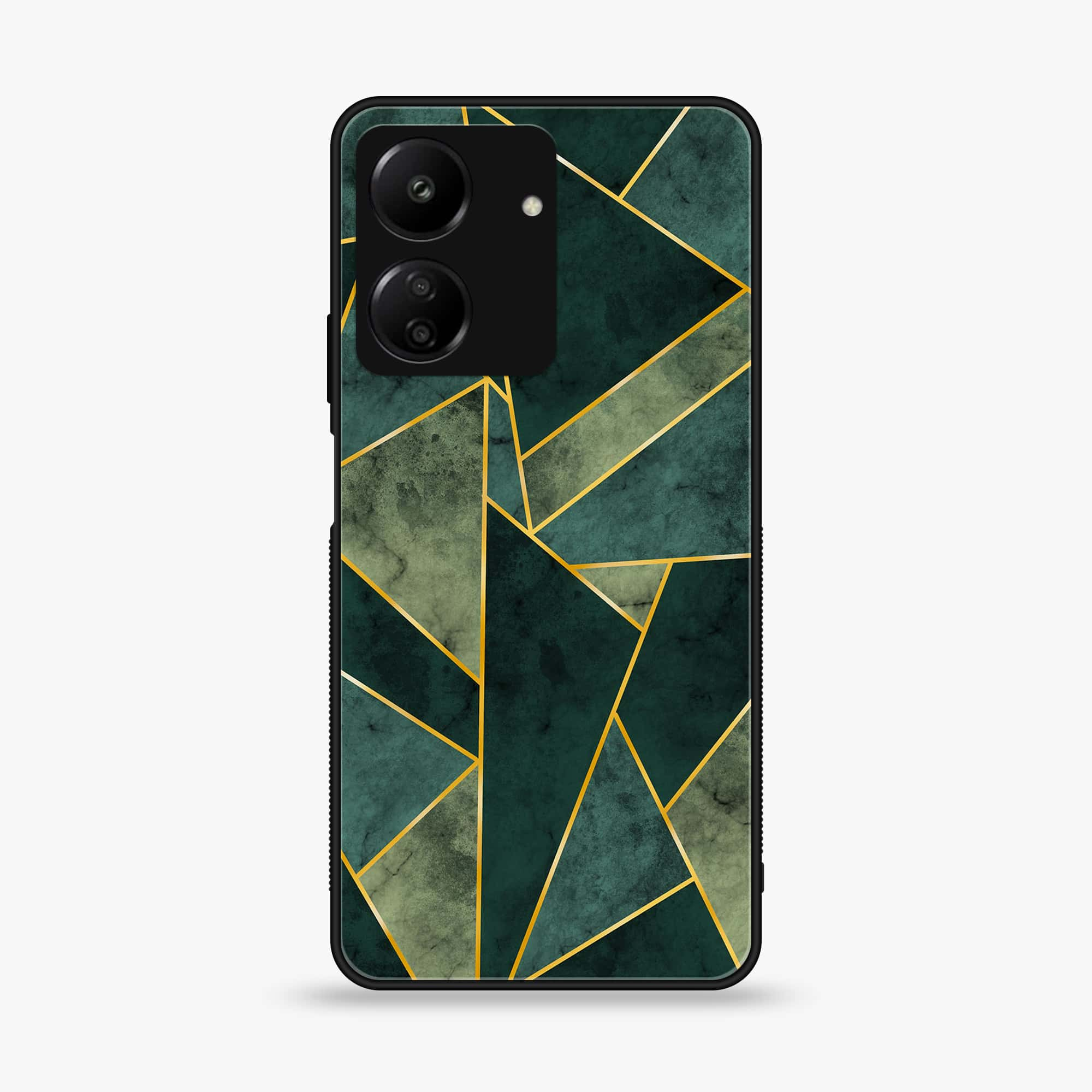 Xiaomi Poco C65 - Geometric Marble Series - Premium Printed Glass soft Bumper shock Proof Case