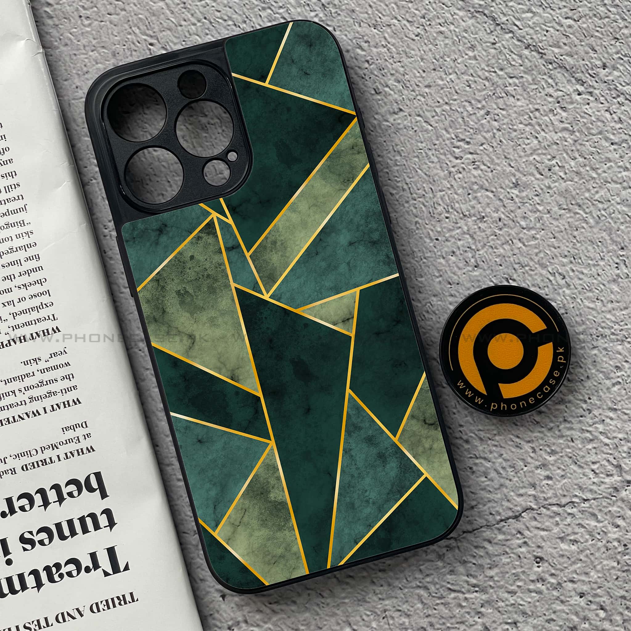 iPhone 15 Pro - Geometric Marble Series - Premium Metal Printed soft Bumper shock Proof Case