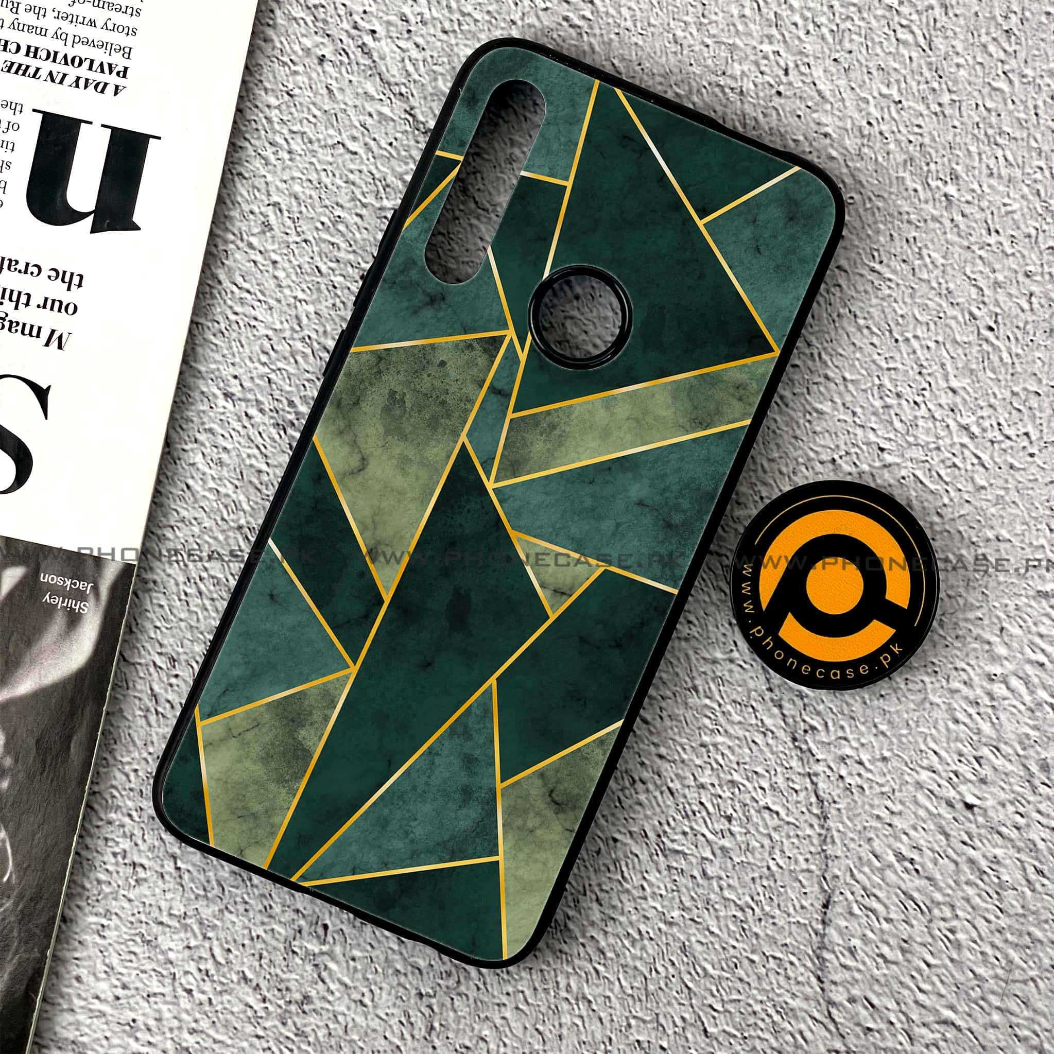 Huawei Y9 Prime (2019) - Geometric Marble series - Premium Printed Glass soft Bumper shock Proof Case