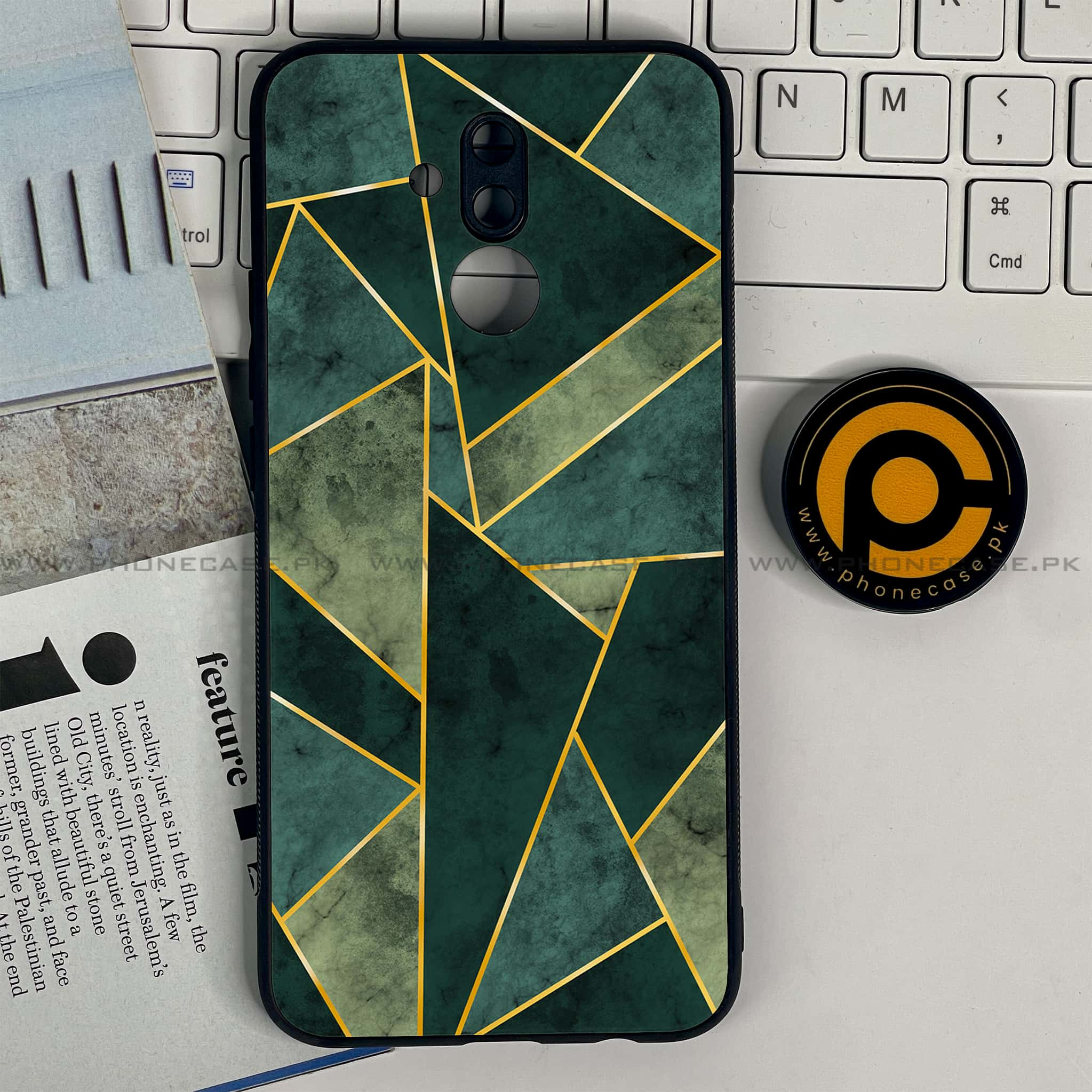 Huawei Mate 20 Lite - Geometric Marble Series - Premium Printed Glass soft Bumper shock Proof Case