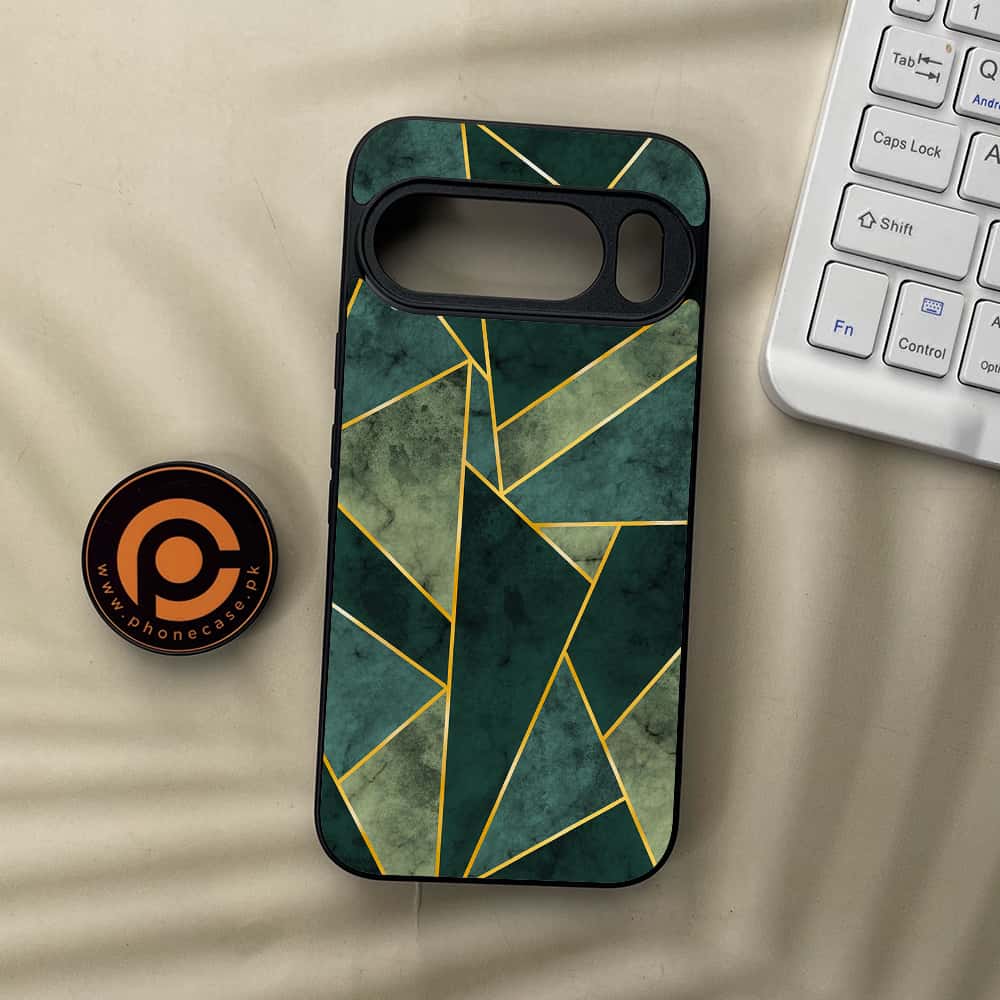 Google Pixel 10  - Geometric Marble Series - Premium Metal Printed soft Bumper Shockof Case