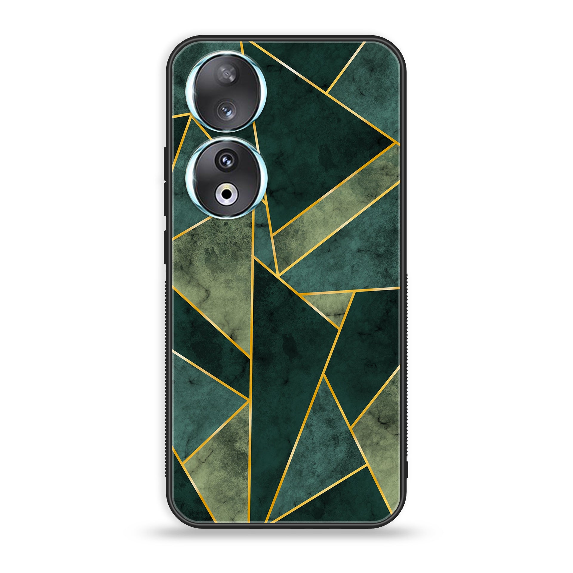 Huawei Honor 90 - Geometric Marble Series - Premium Printed Glass soft Bumper shock Proof Case