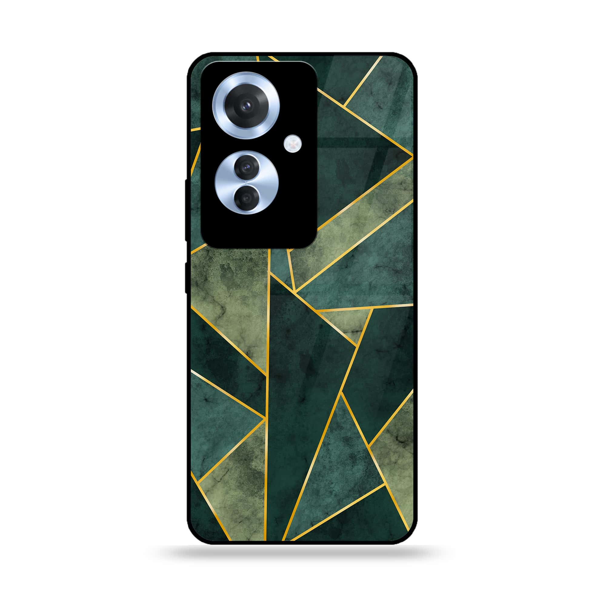 Oppo F25 Pro - Geometric Marble Series - Premium Printed Glass soft Bumper shock Proof Case