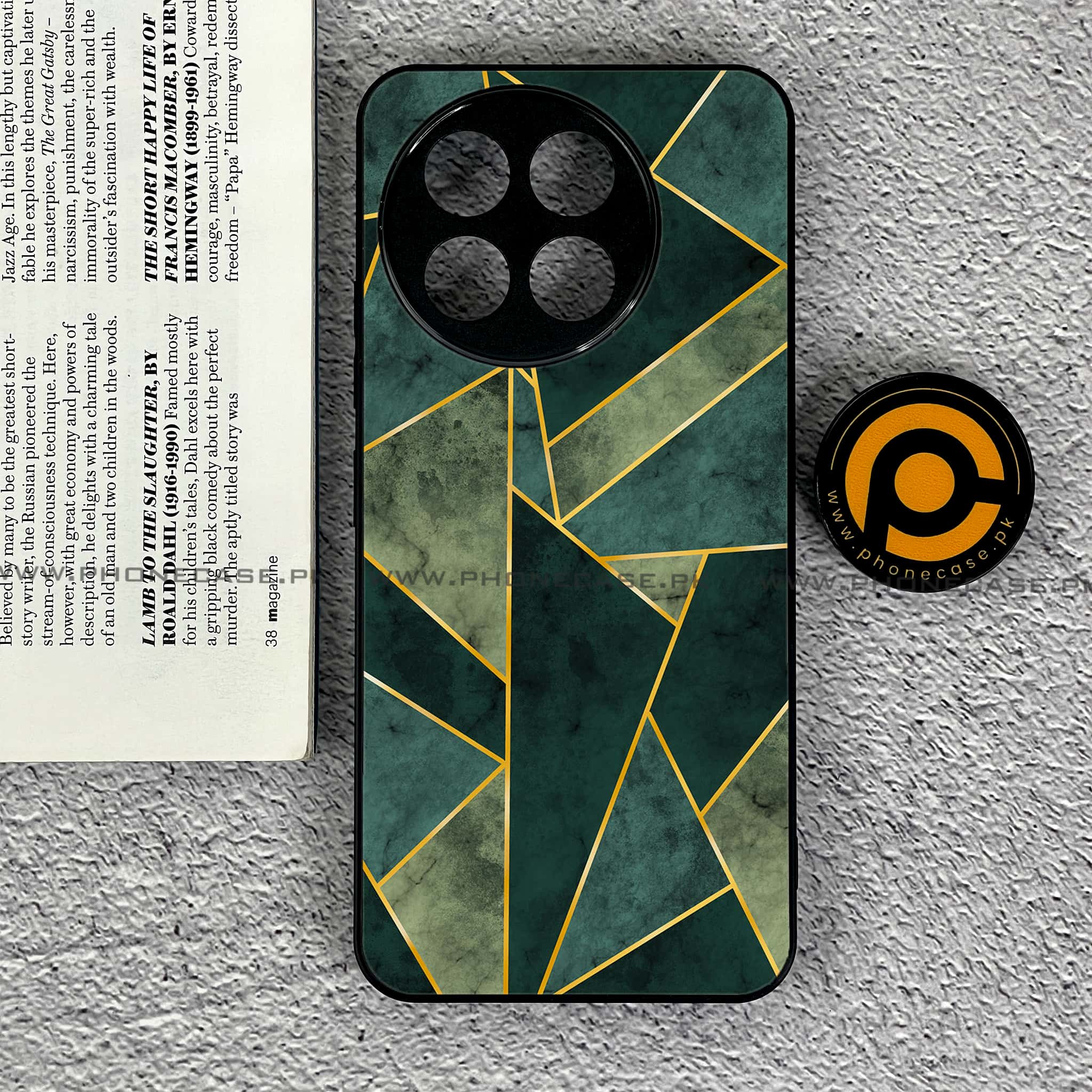 OnePlus 13R - Geometric Marble Series - Premium Printed Glass soft Bumper shock Proof Case